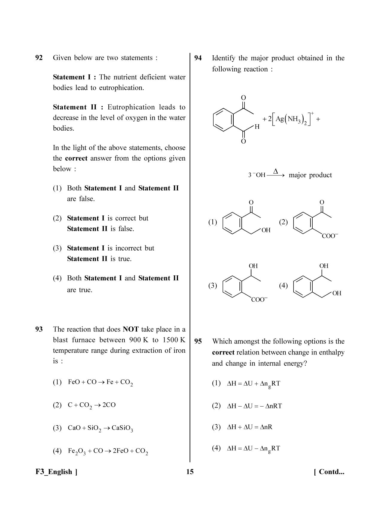 NEET 2023 F3 Question Paper - Page 15