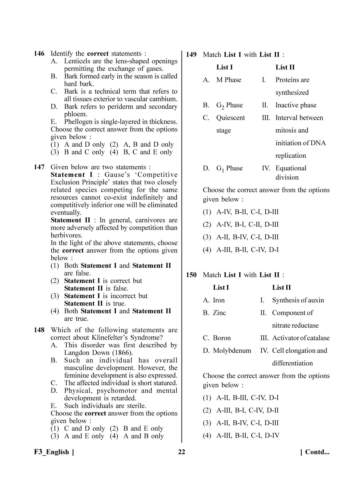 NEET 2023 F3 Question Paper - Page 22