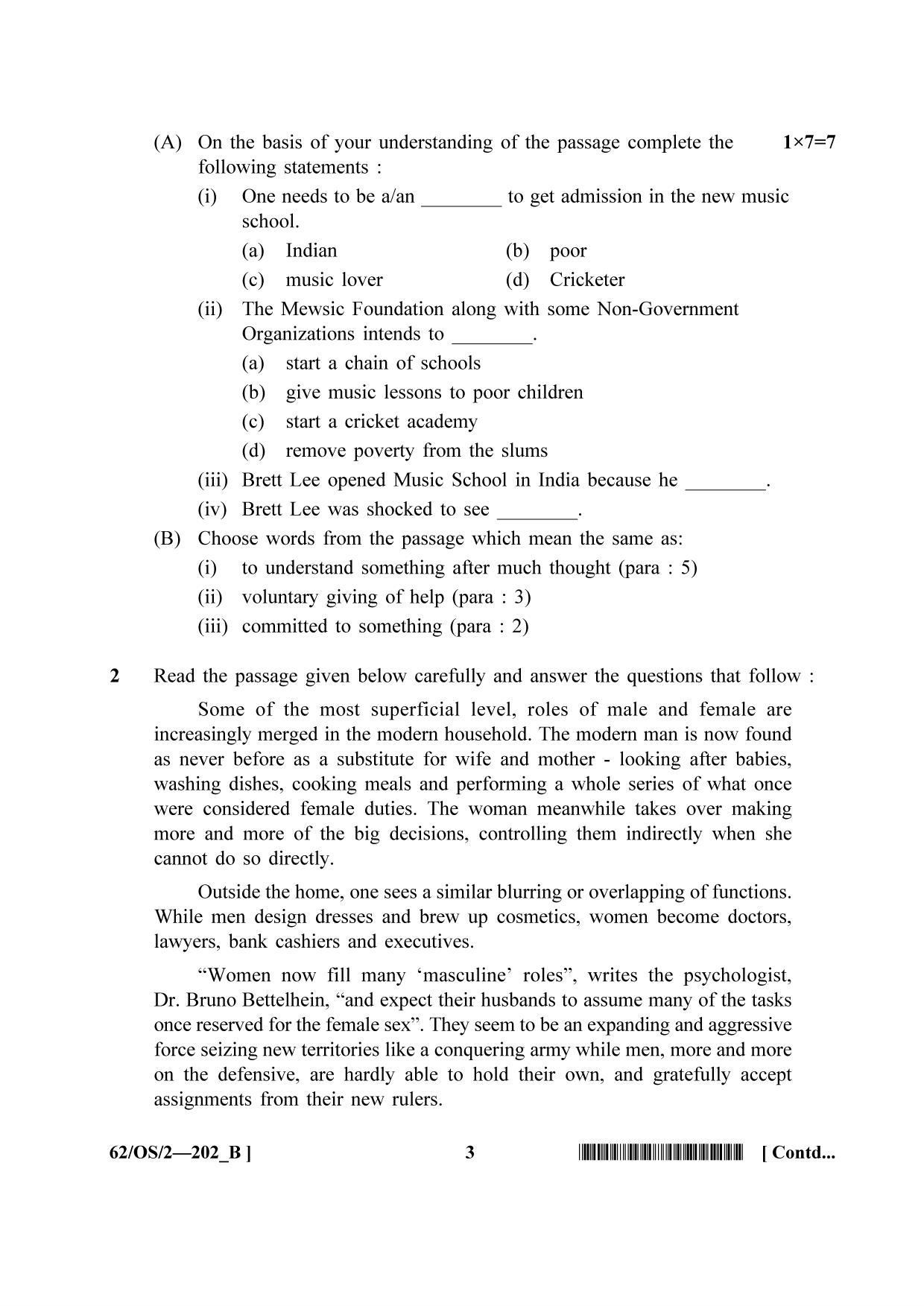 NIOS October 2021 Class 10 English Question Paper - Page 11