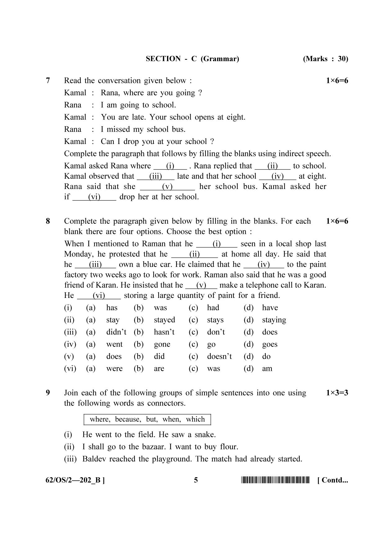 NIOS October 2021 Class 10 English Question Paper - Page 13