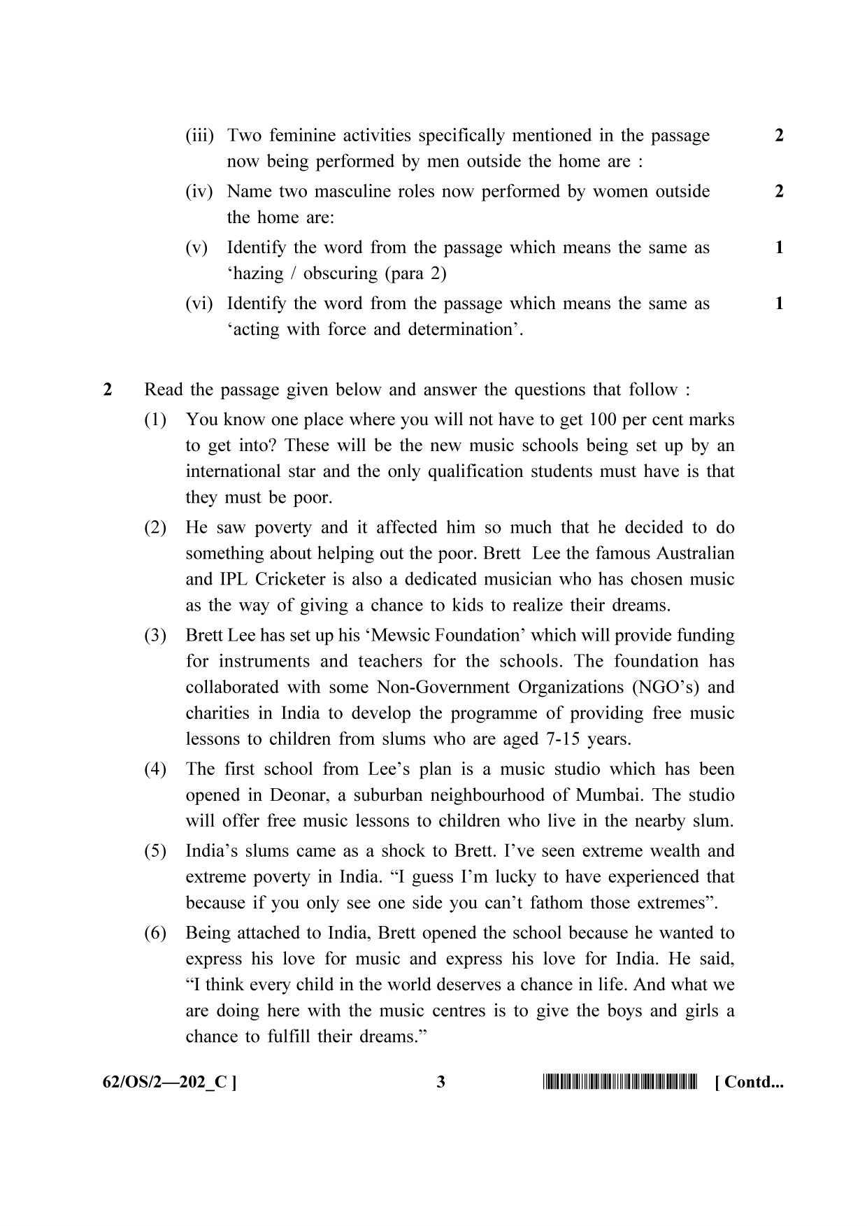 NIOS October 2021 Class 10 English Question Paper - Page 19