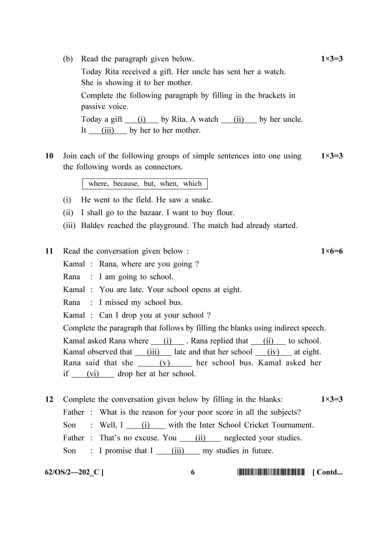 NIOS October 2021 Class 10 English Question Paper - Page 22