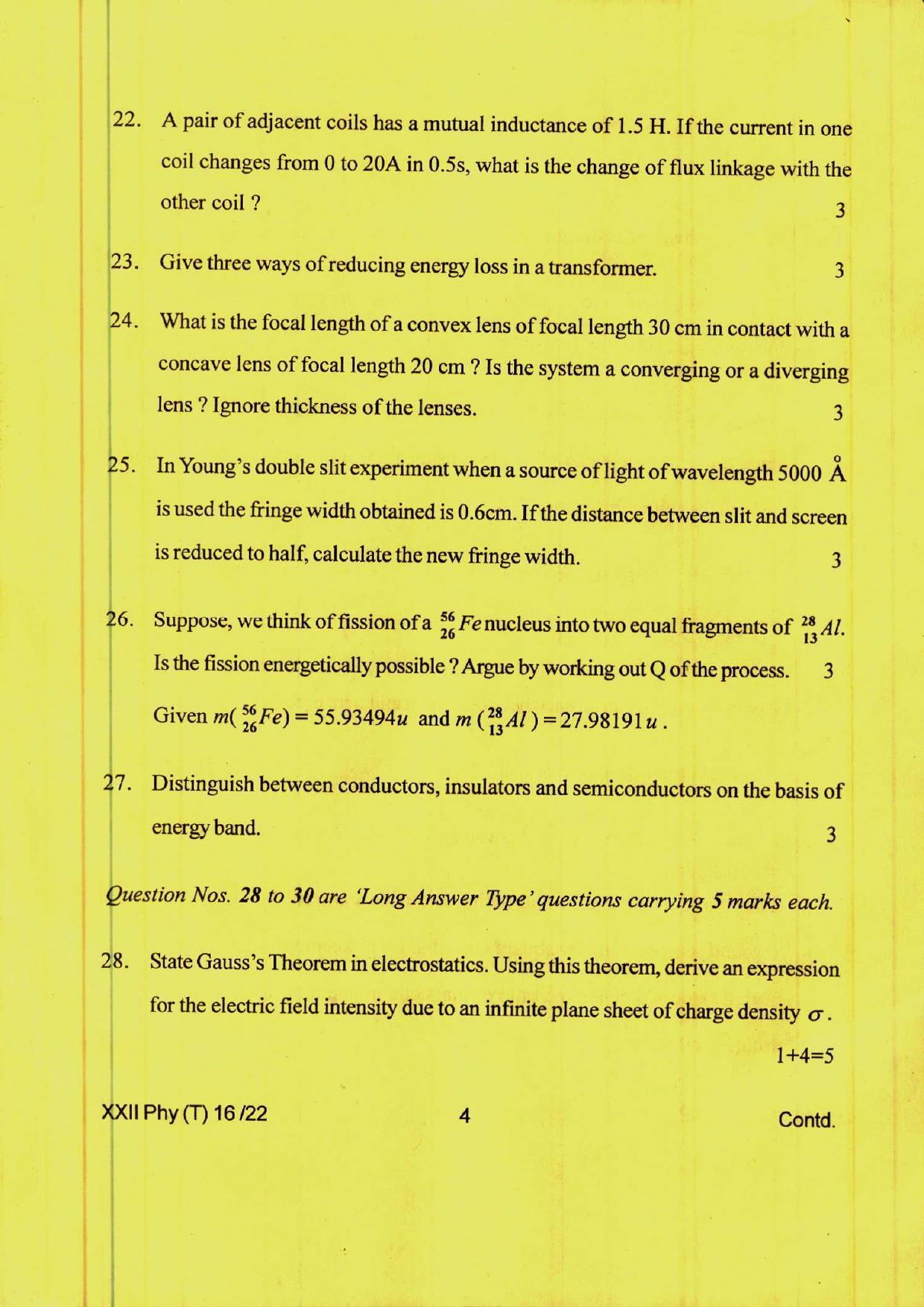 COHSEM 12th Question Papers 2022 Physics - Page 4