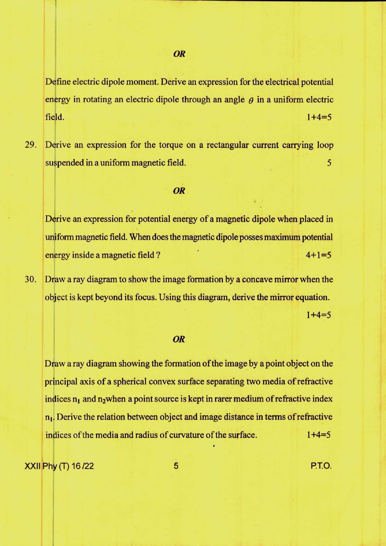 COHSEM 12th Question Papers 2022 Physics - Page 5
