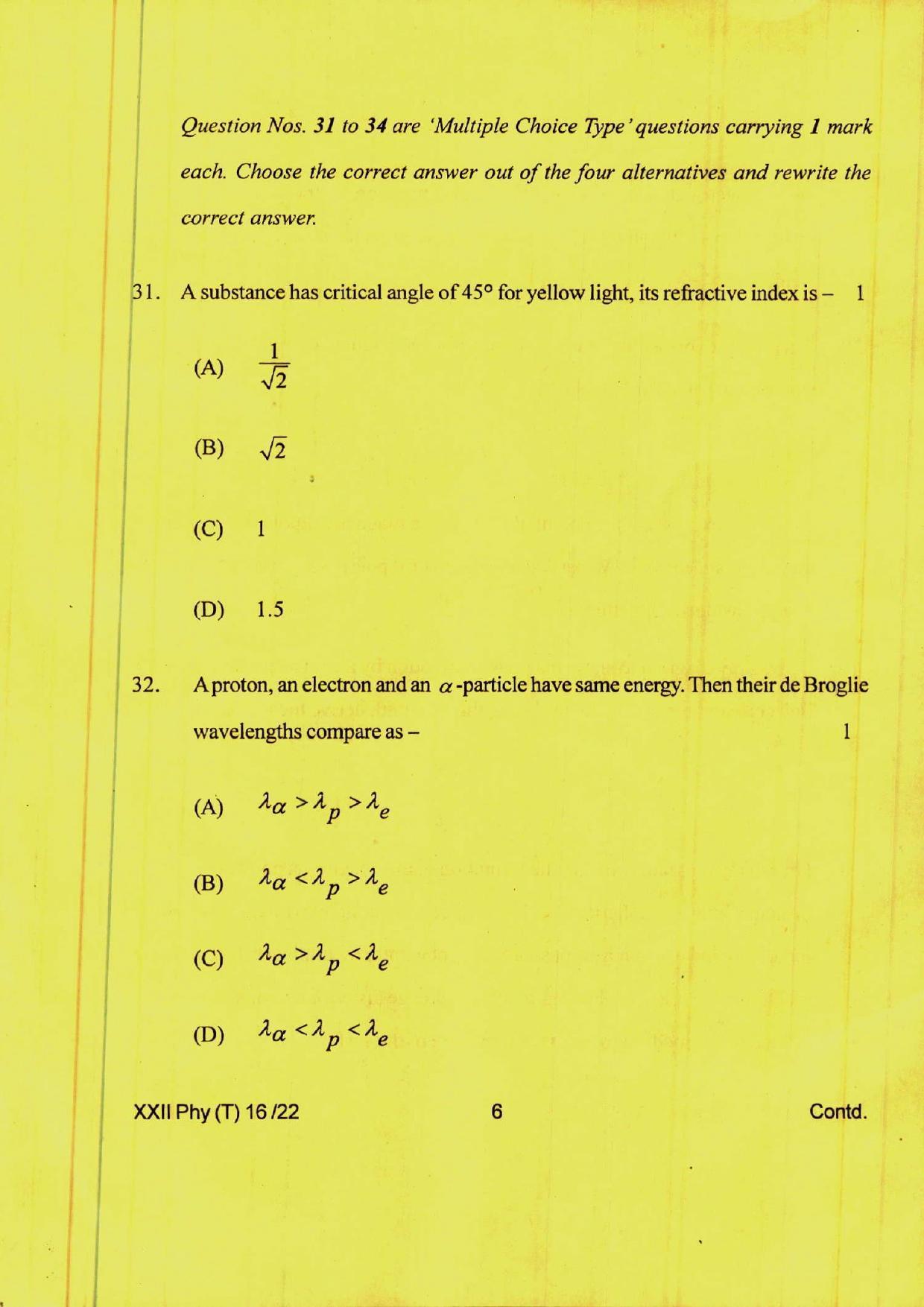 COHSEM 12th Question Papers 2022 Physics - Page 6
