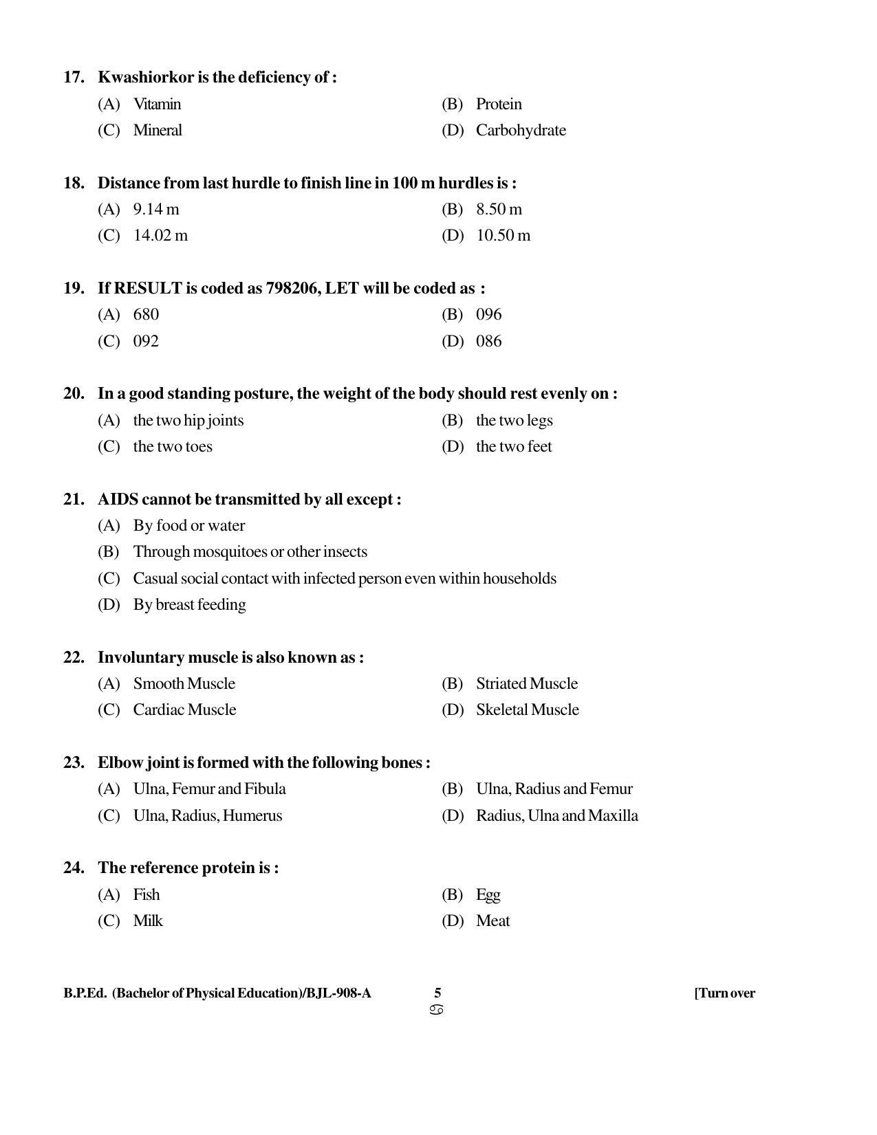 PU CET PG 2016 Question Paper Part II (SET A) - Page 4