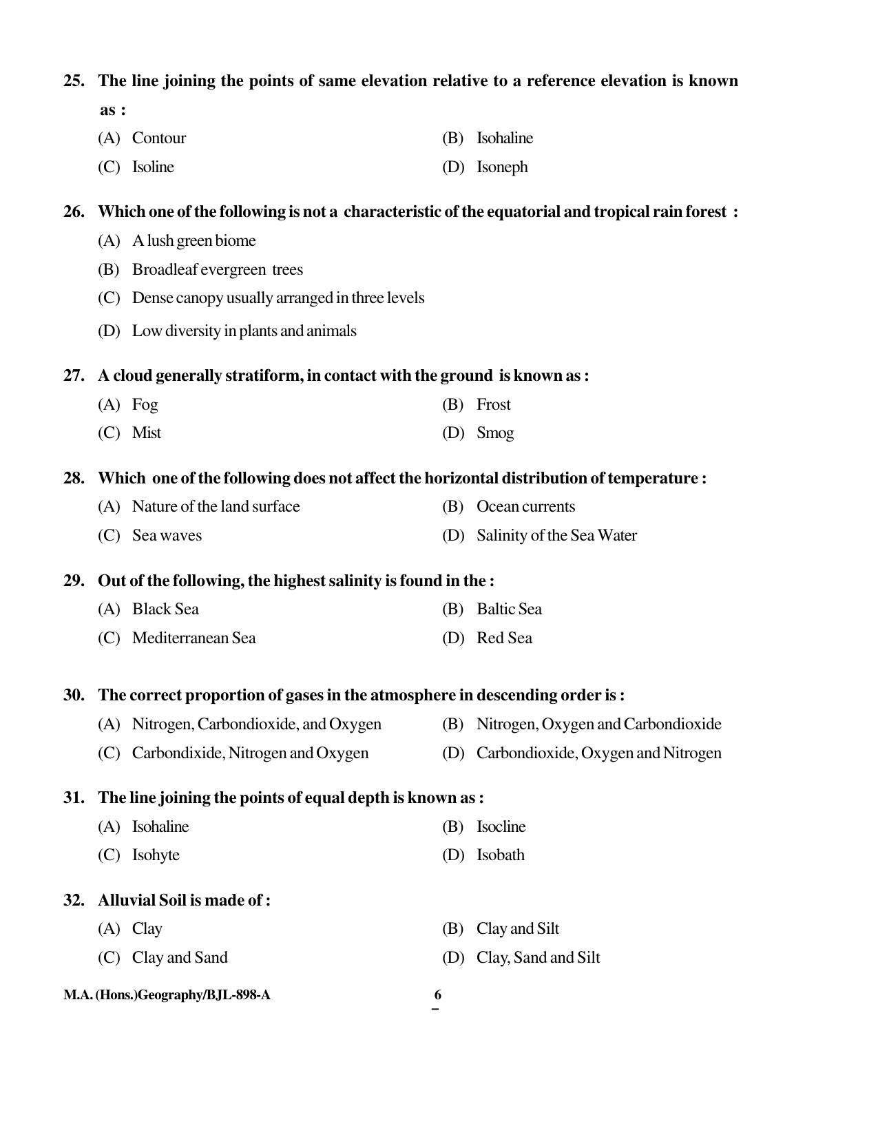 PU CET PG 2016 Question Paper Part II (SET A) - Page 17