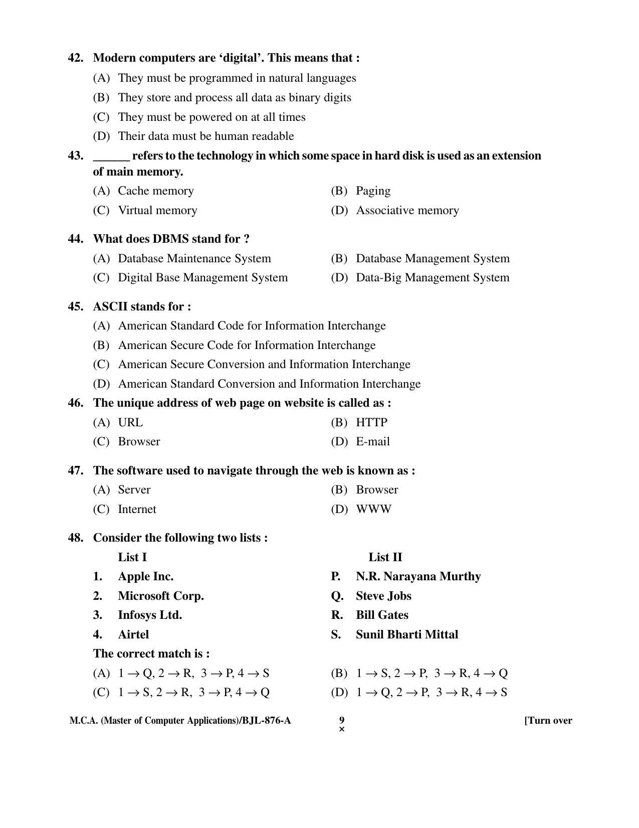 PU CET PG 2016 Question Paper Part II (SET A) - Page 32