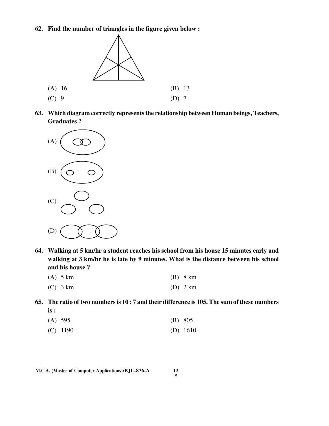 PU CET PG 2016 Question Paper Part II (SET A) - Page 35