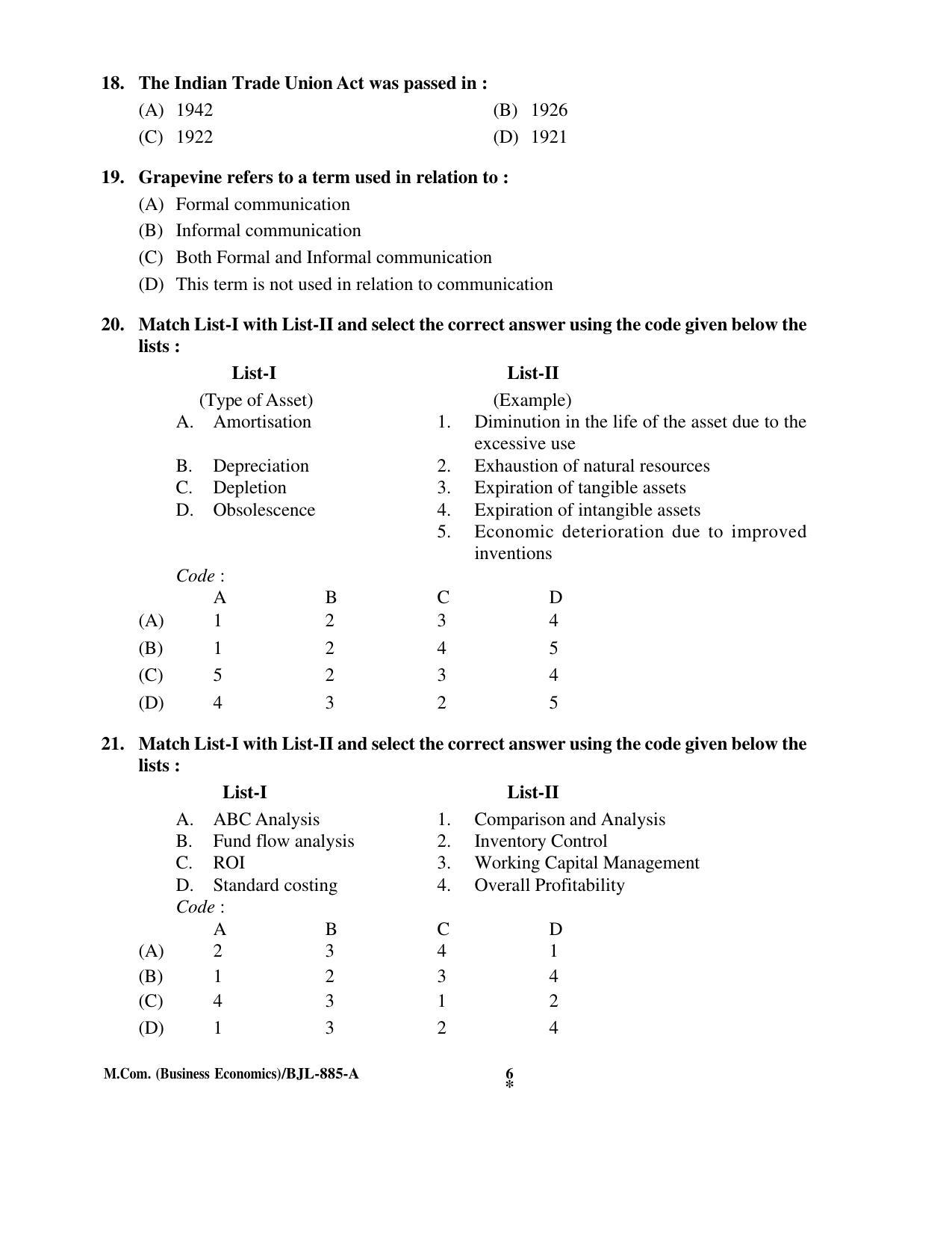 PU CET PG 2016 Question Paper Part II (SET A) - Page 56