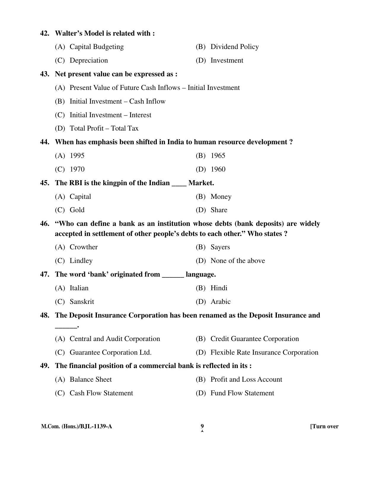 PU CET PG 2016 Question Paper Part II (SET A) - Page 75