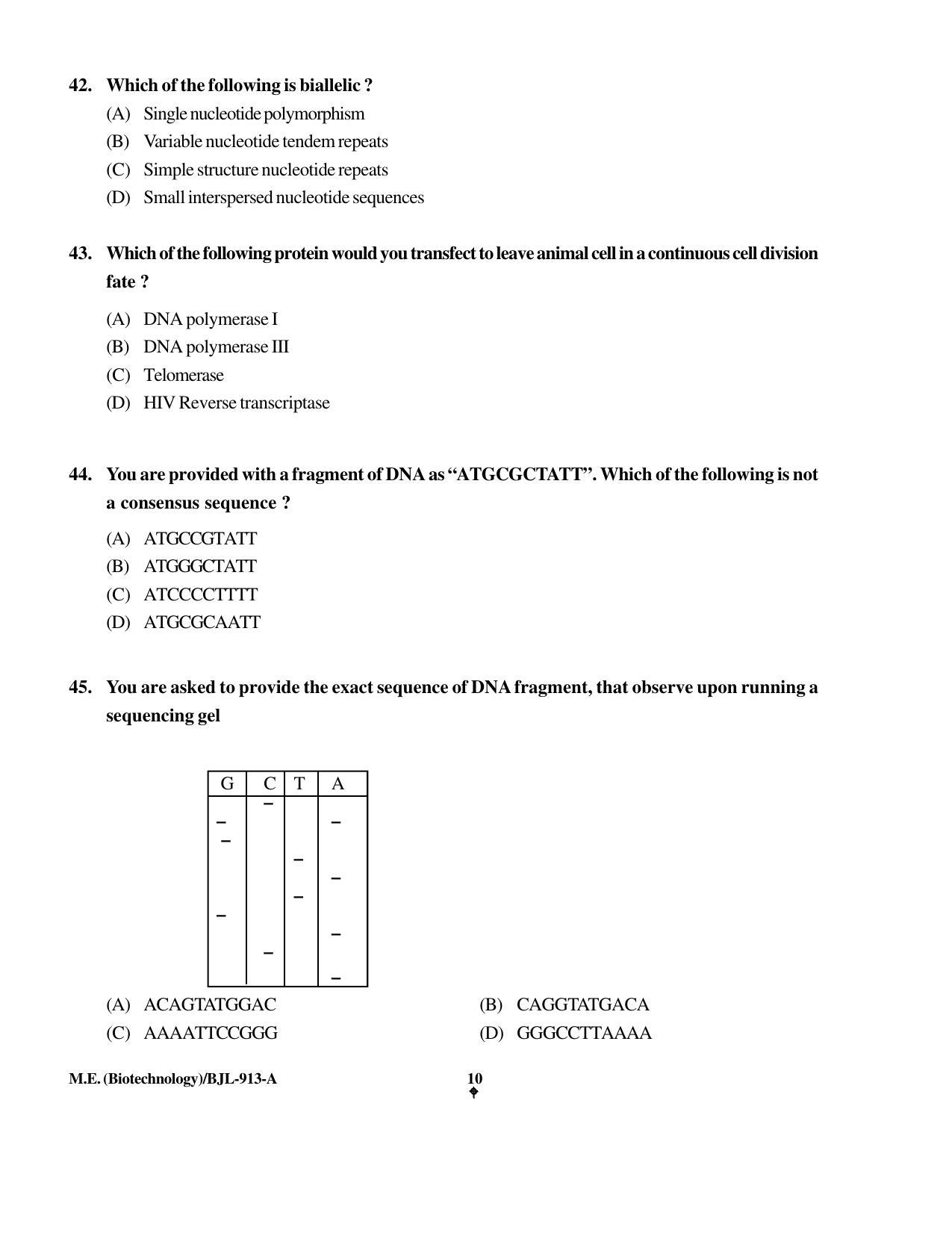 PU CET PG 2016 Question Paper Part II (SET A) - Page 92
