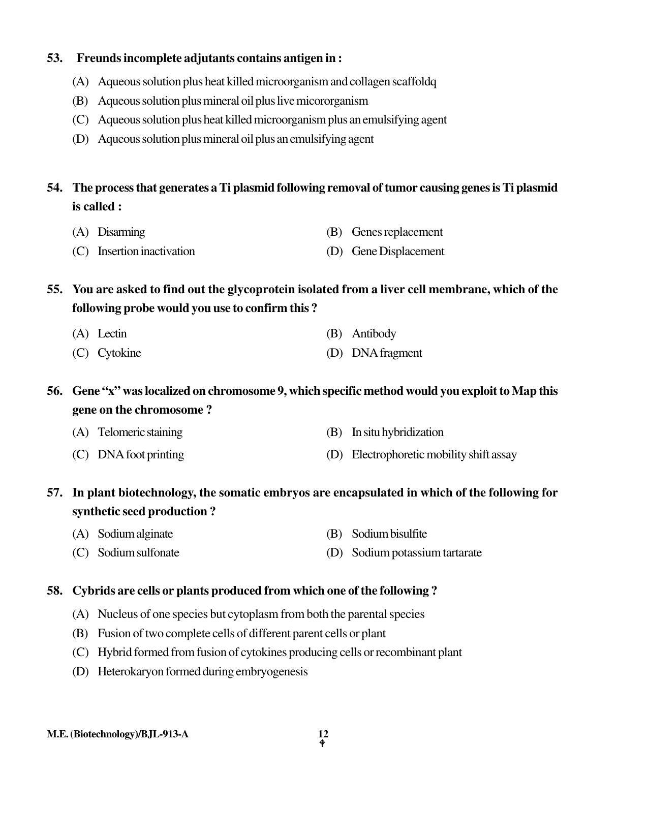 PU CET PG 2016 Question Paper Part II (SET A) - Page 94