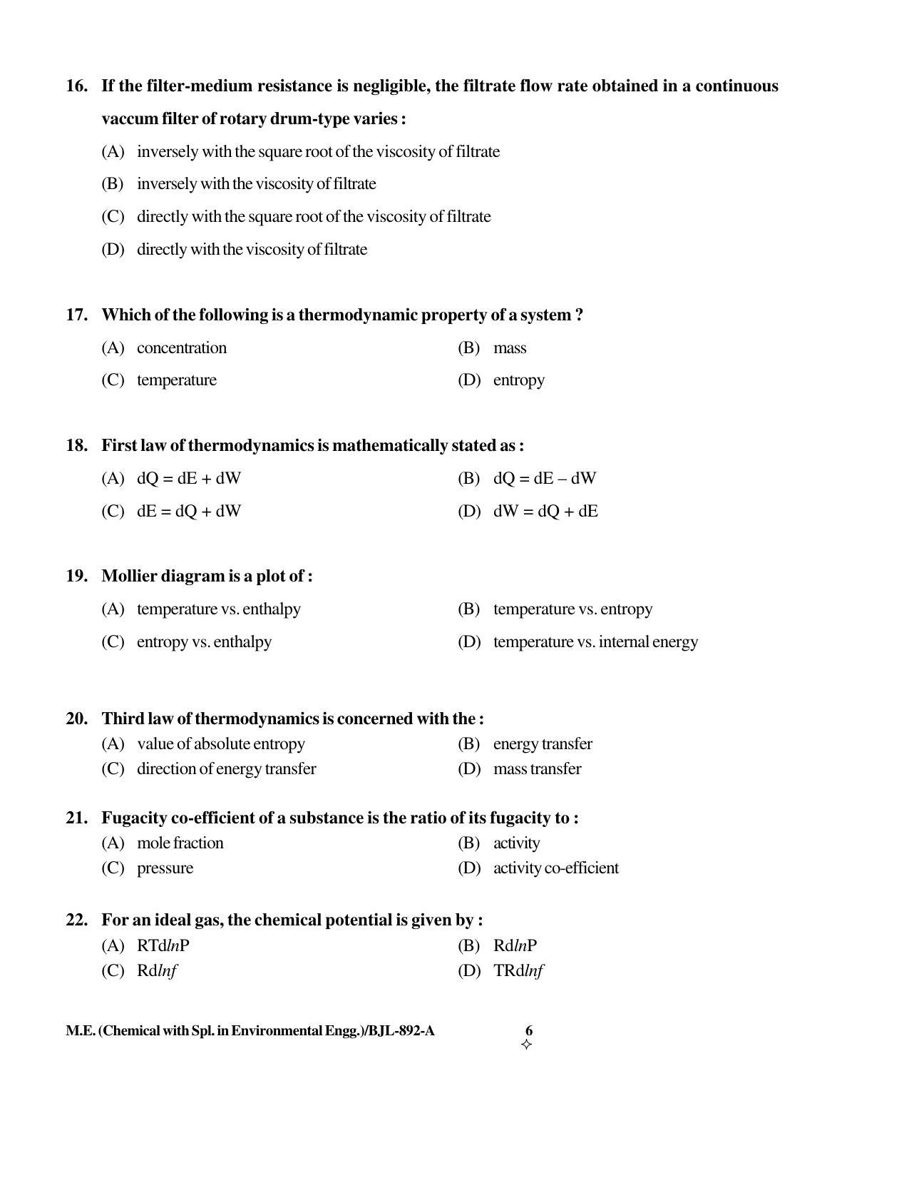 PU CET PG 2016 Question Paper Part II (SET A) - Page 104