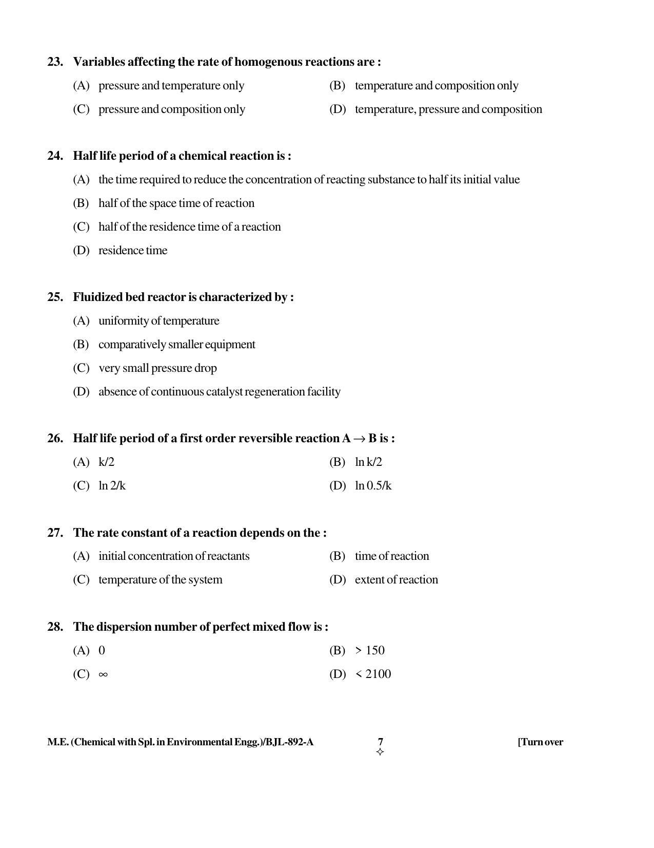 PU CET PG 2016 Question Paper Part II (SET A) - Page 105