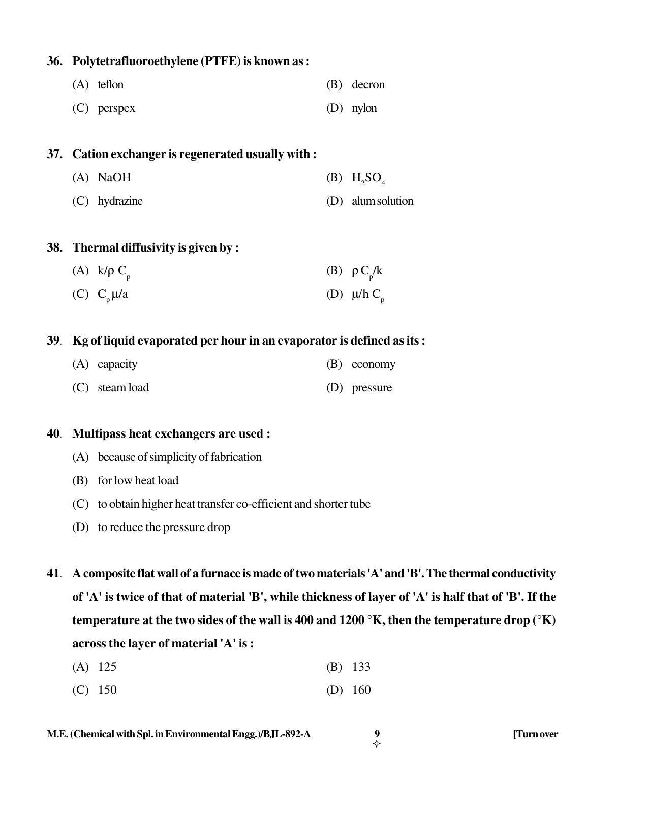 PU CET PG 2016 Question Paper Part II (SET A) - Page 107