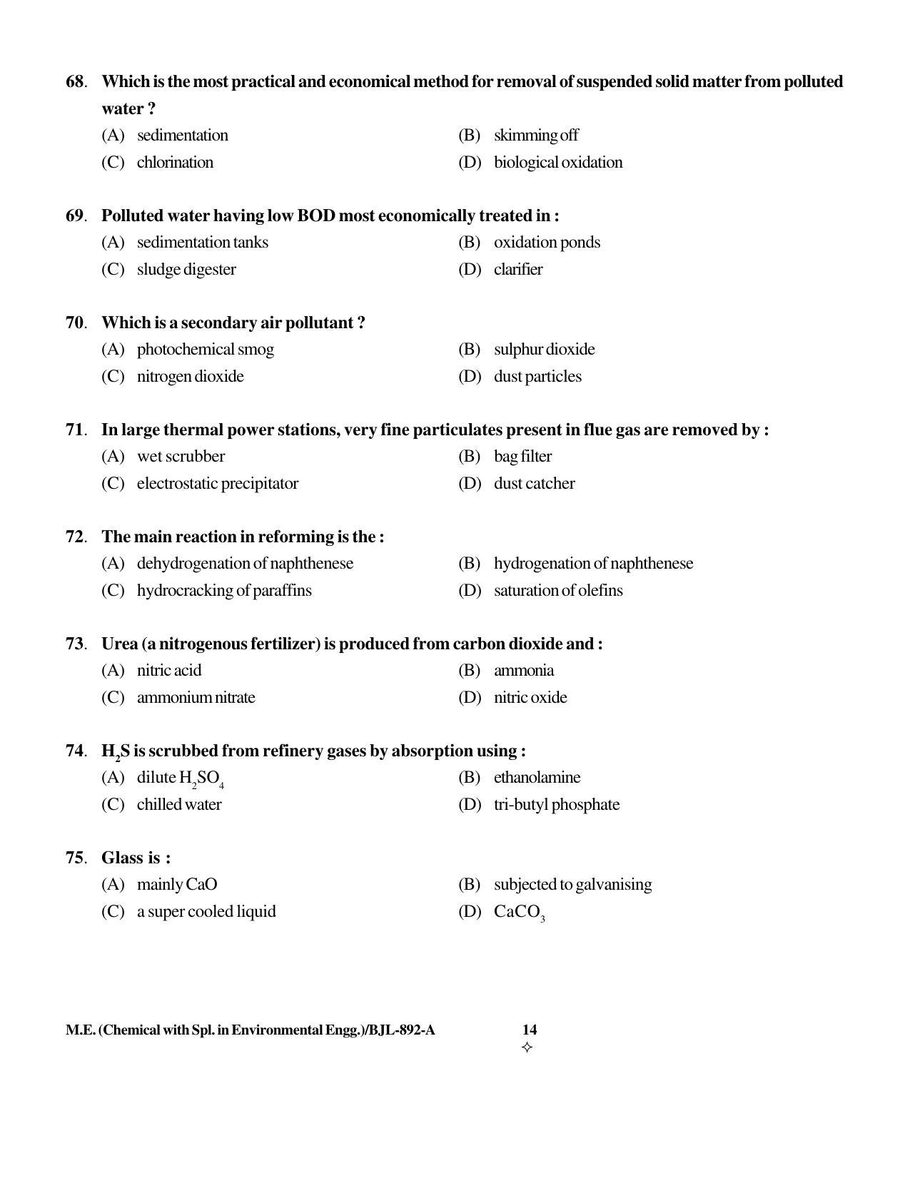 PU CET PG 2016 Question Paper Part II (SET A) - Page 112