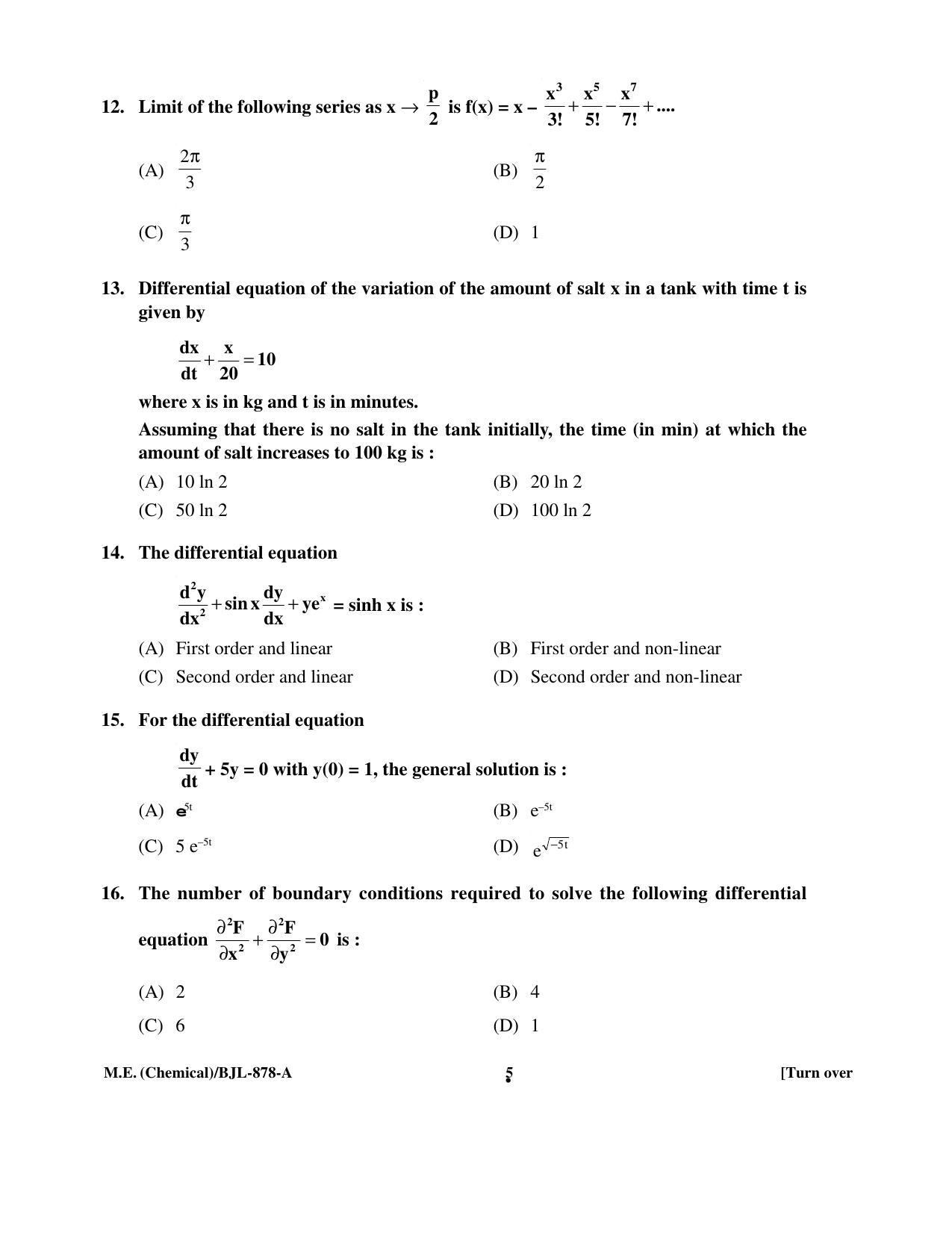 PU CET PG 2016 Question Paper Part II (SET A) - Page 119