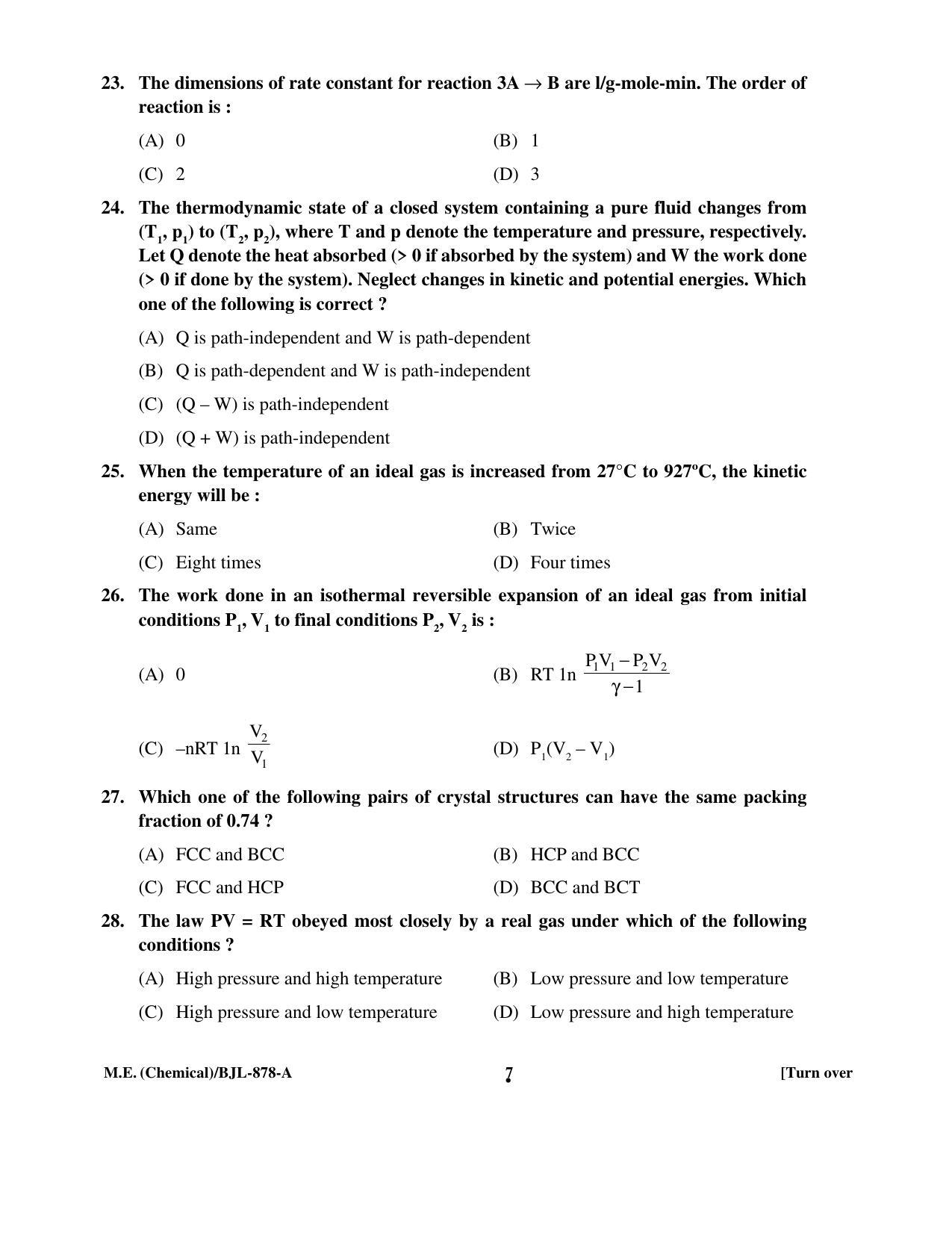 PU CET PG 2016 Question Paper Part II (SET A) - Page 121
