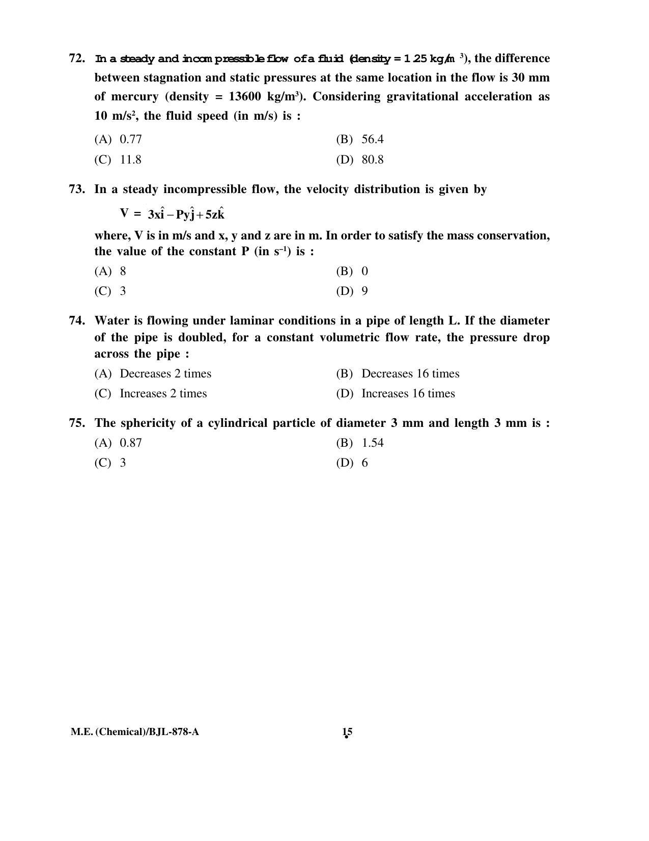 PU CET PG 2016 Question Paper Part II (SET A) - Page 129