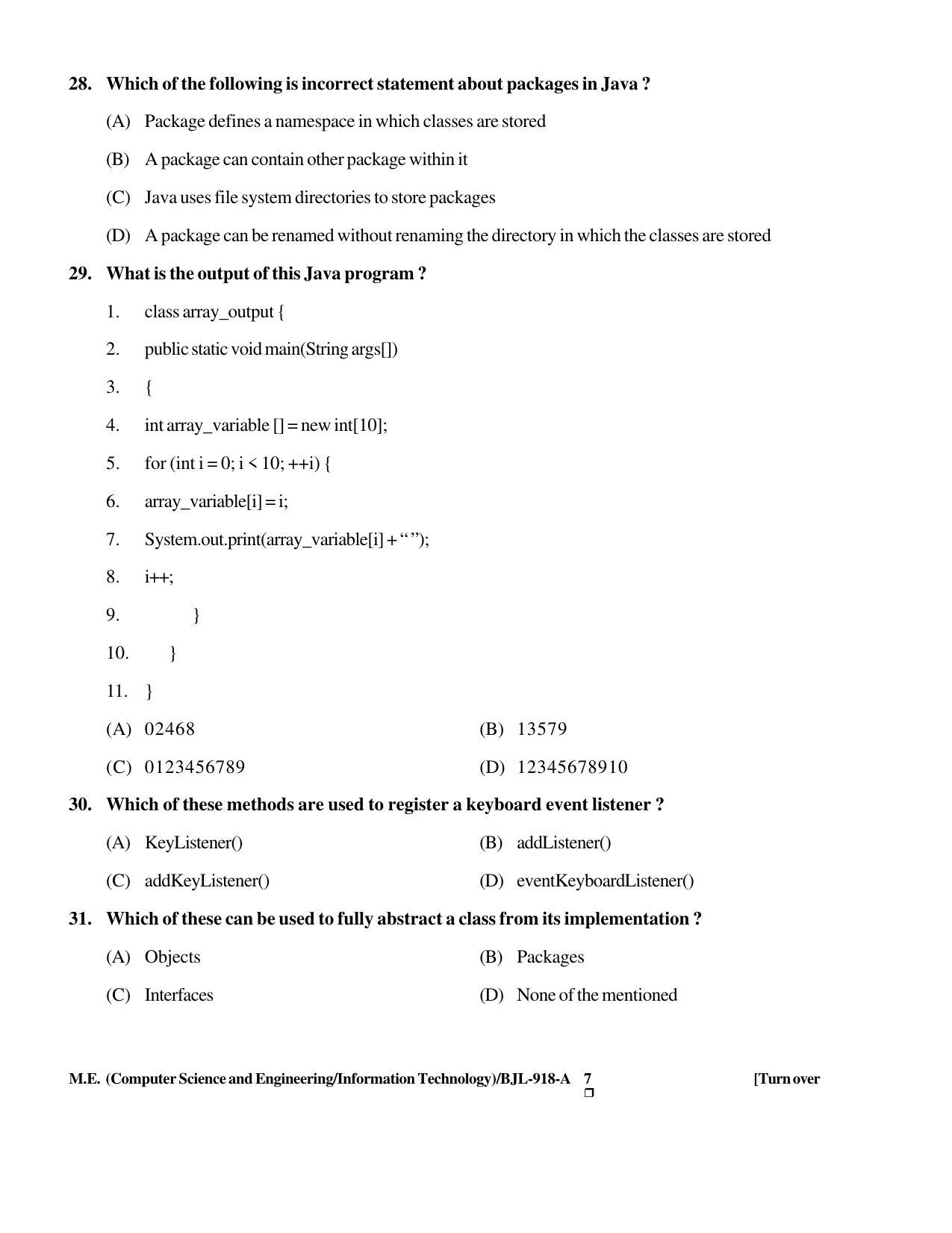 PU CET PG 2016 Question Paper Part II (SET A) - Page 136