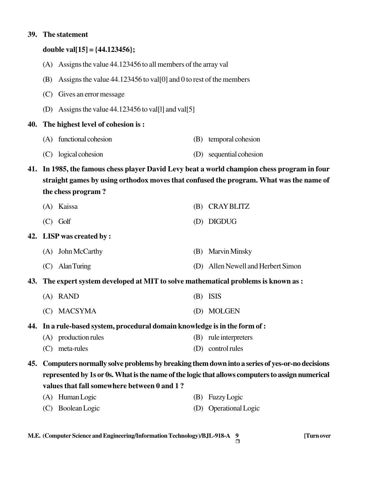 PU CET PG 2016 Question Paper Part II (SET A) - Page 138