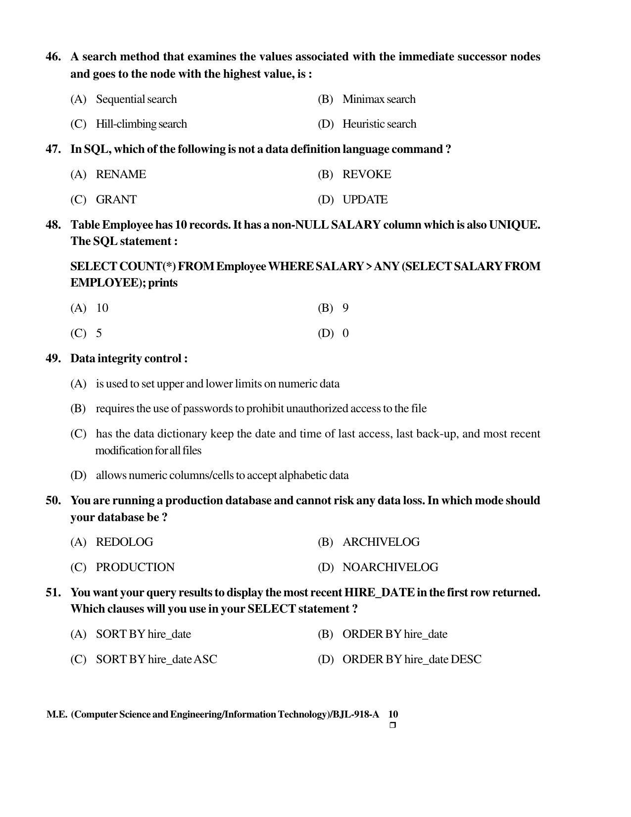 PU CET PG 2016 Question Paper Part II (SET A) - Page 139