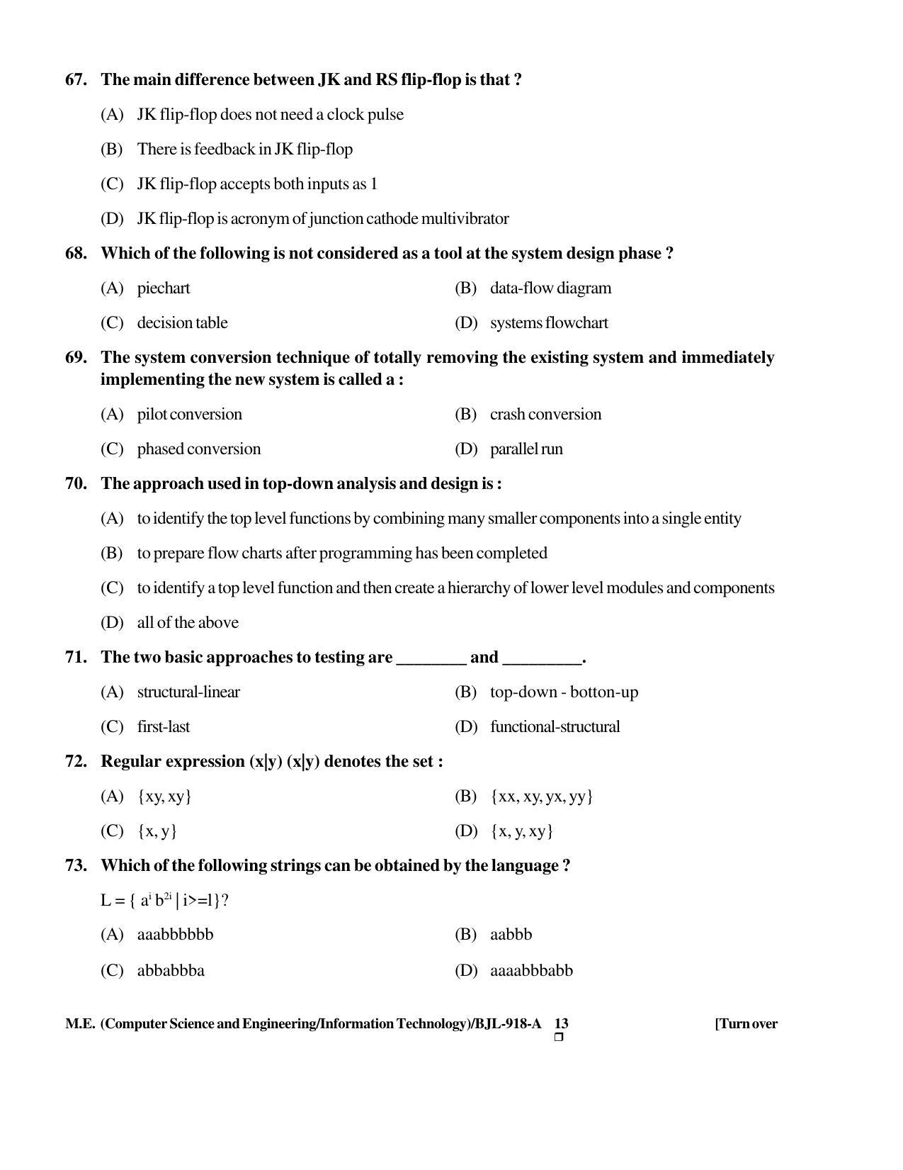 PU CET PG 2016 Question Paper Part II (SET A) - Page 142