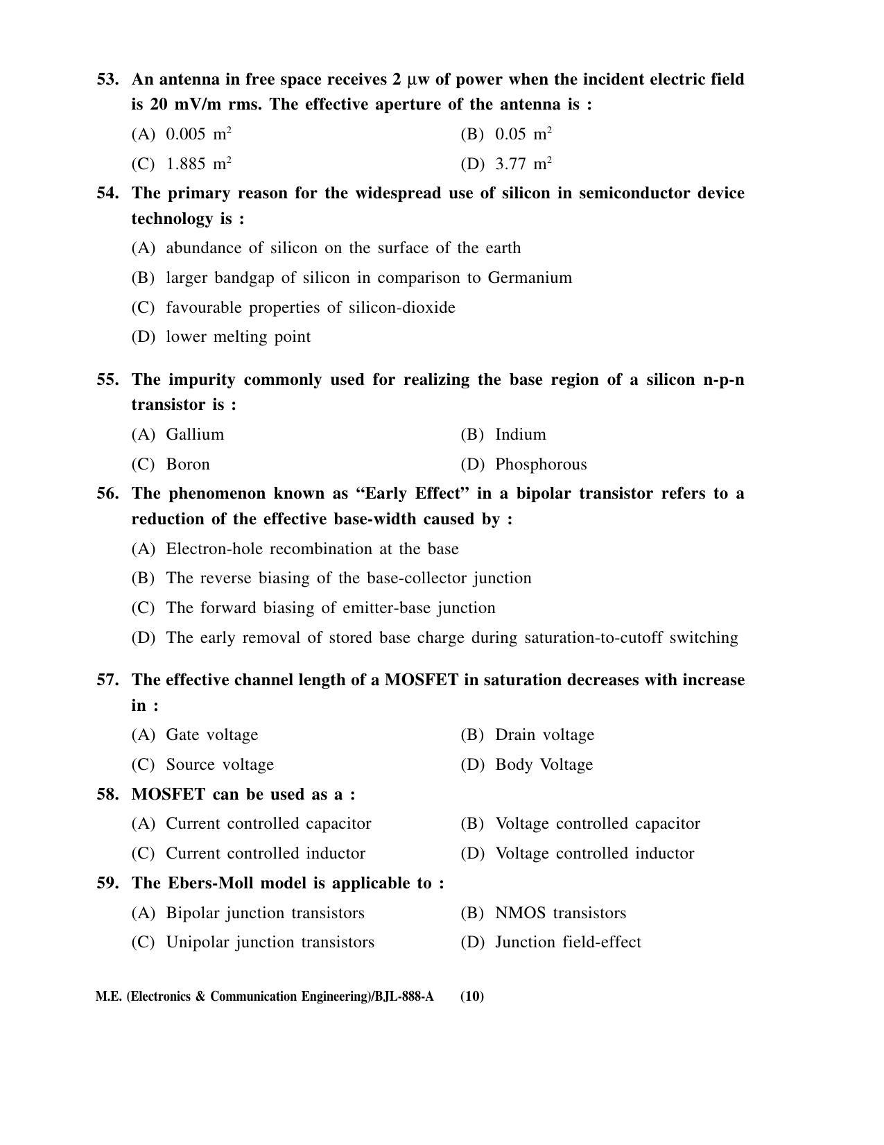 PU CET PG 2016 Question Paper Part II (SET A) - Page 155