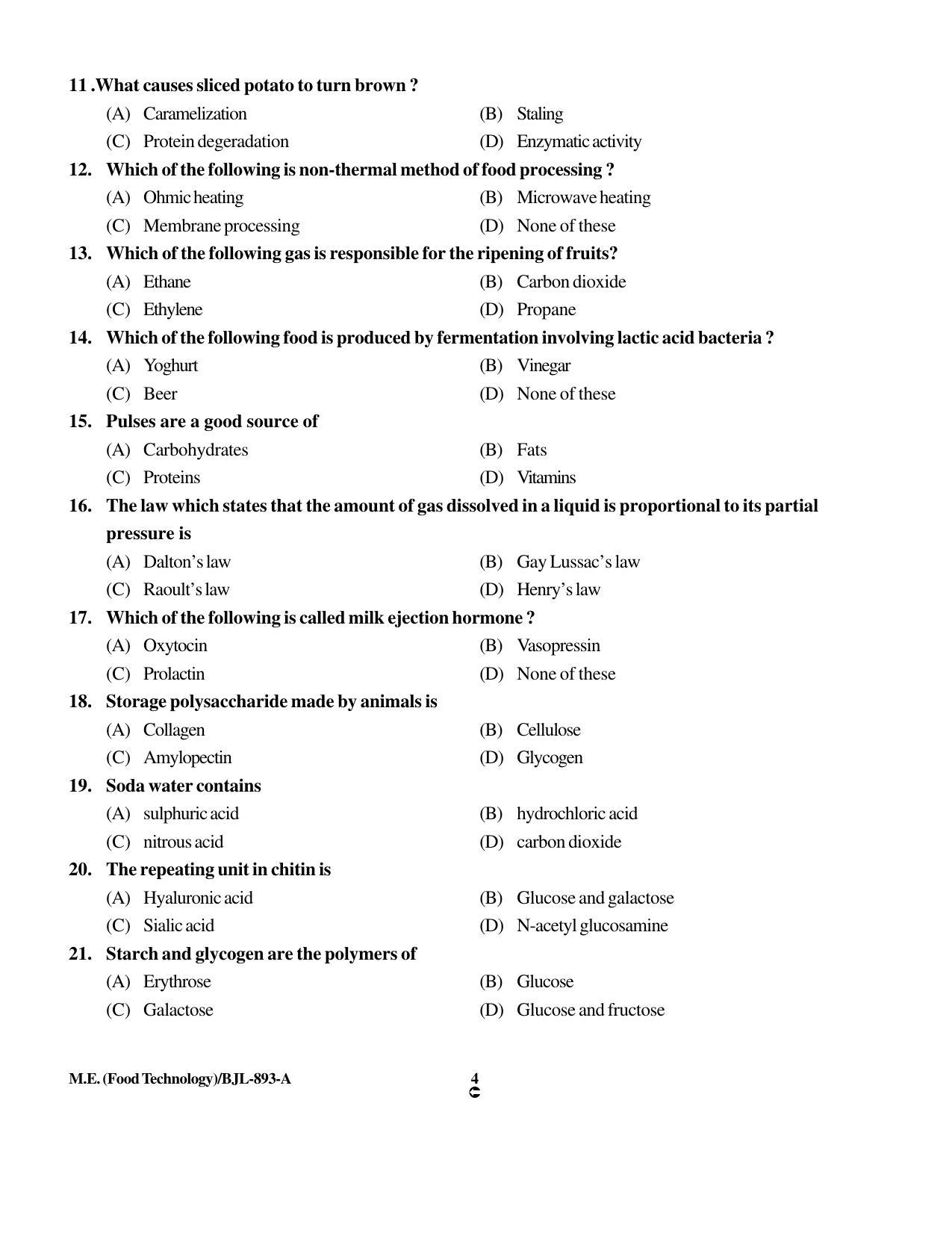 PU CET PG 2016 Question Paper Part II (SET A) - Page 165