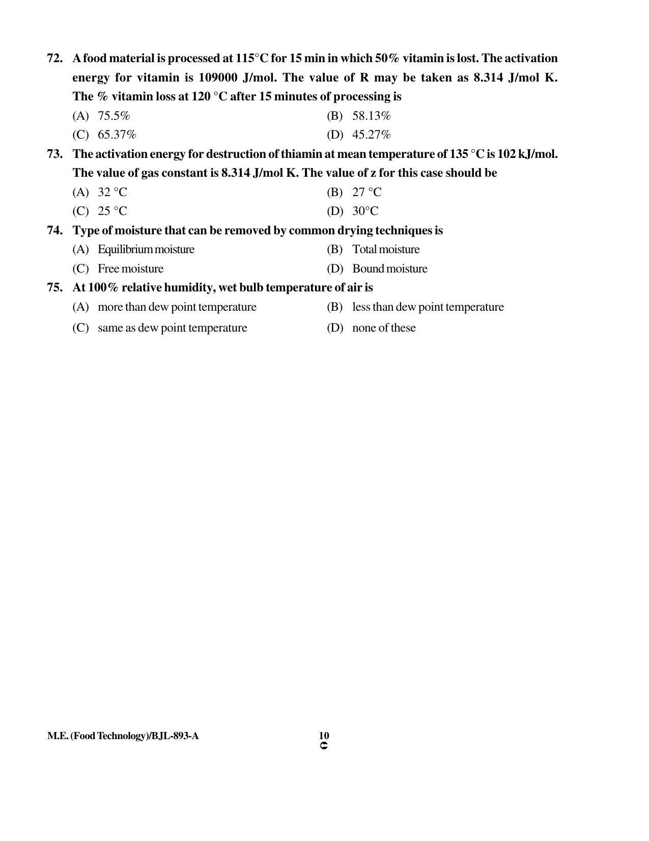 PU CET PG 2016 Question Paper Part II (SET A) - Page 171