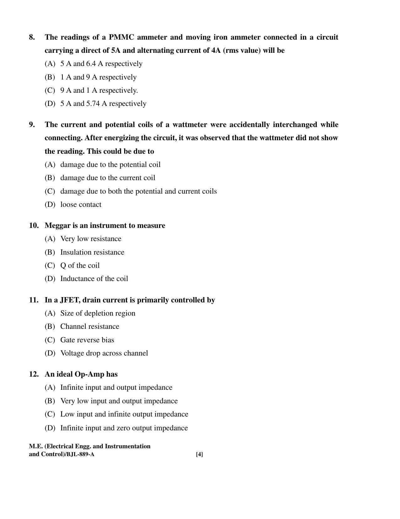 PU CET PG 2016 Question Paper Part II (SET A) - Page 177