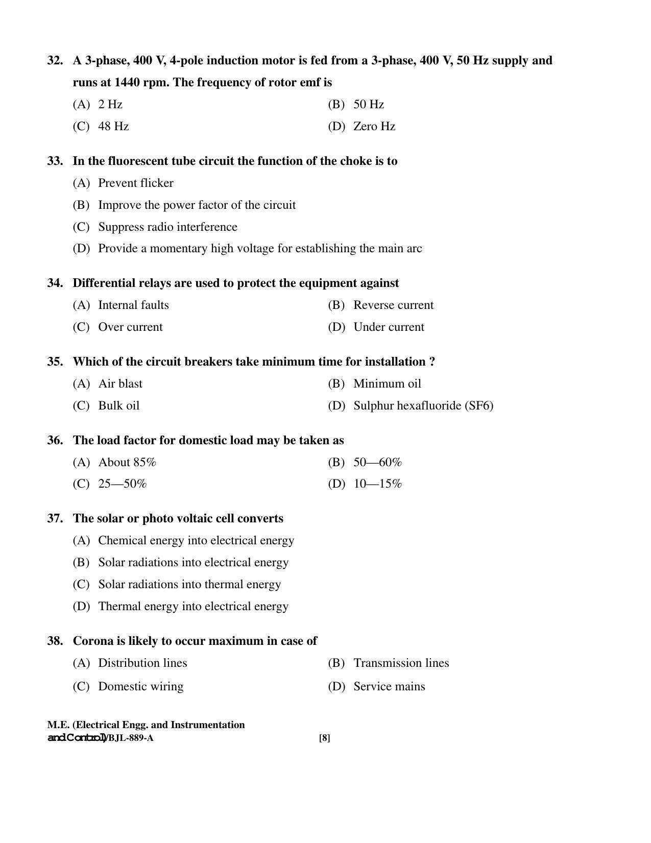 PU CET PG 2016 Question Paper Part II (SET A) - Page 181