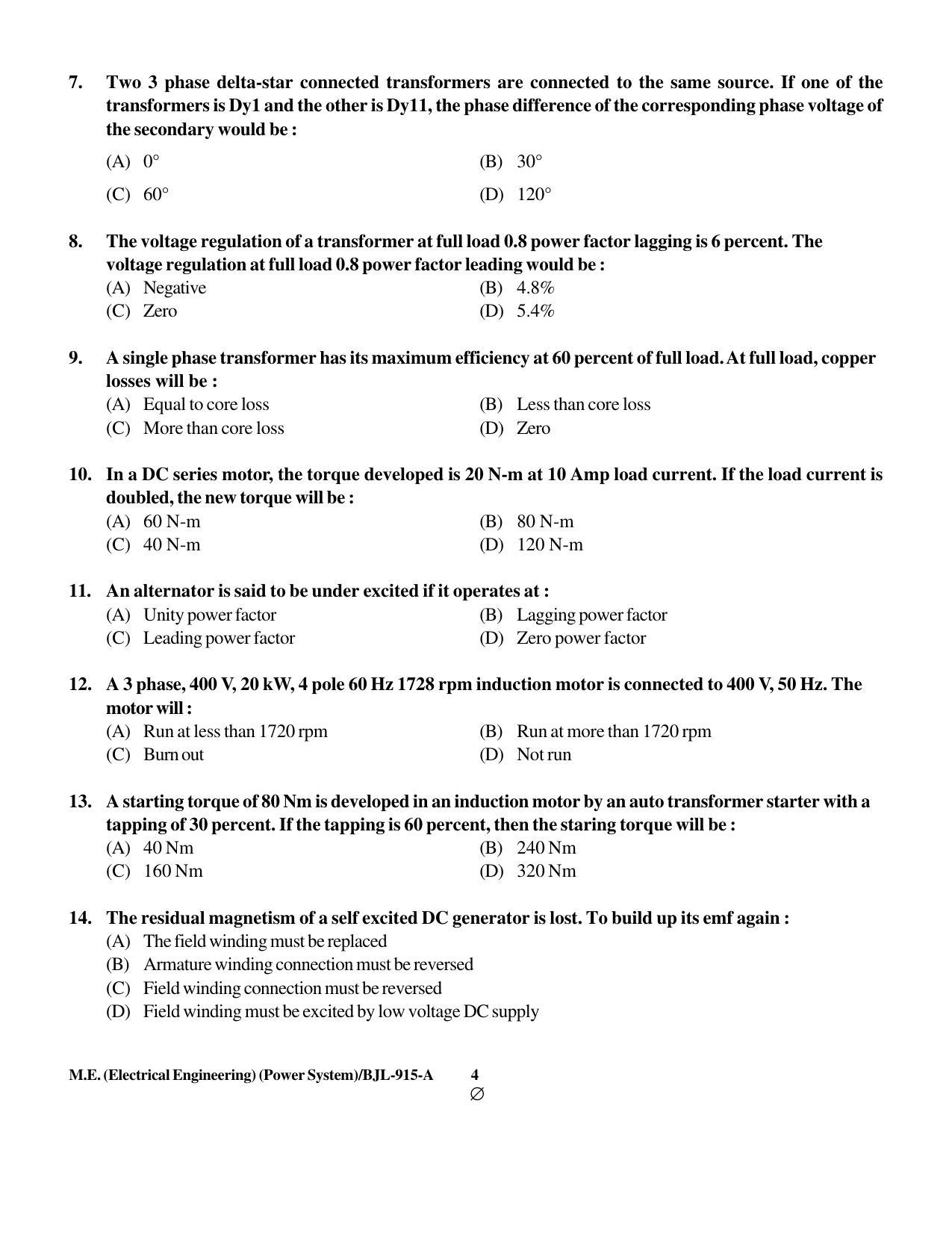 PU CET PG 2016 Question Paper Part II (SET A) - Page 192