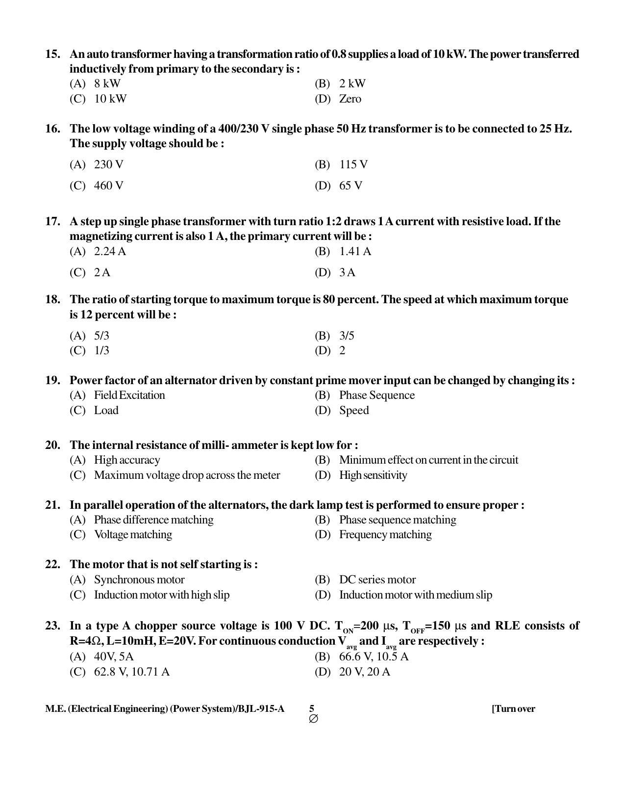 PU CET PG 2016 Question Paper Part II (SET A) - Page 193
