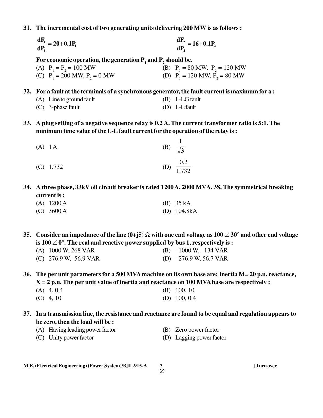 PU CET PG 2016 Question Paper Part II (SET A) - Page 195