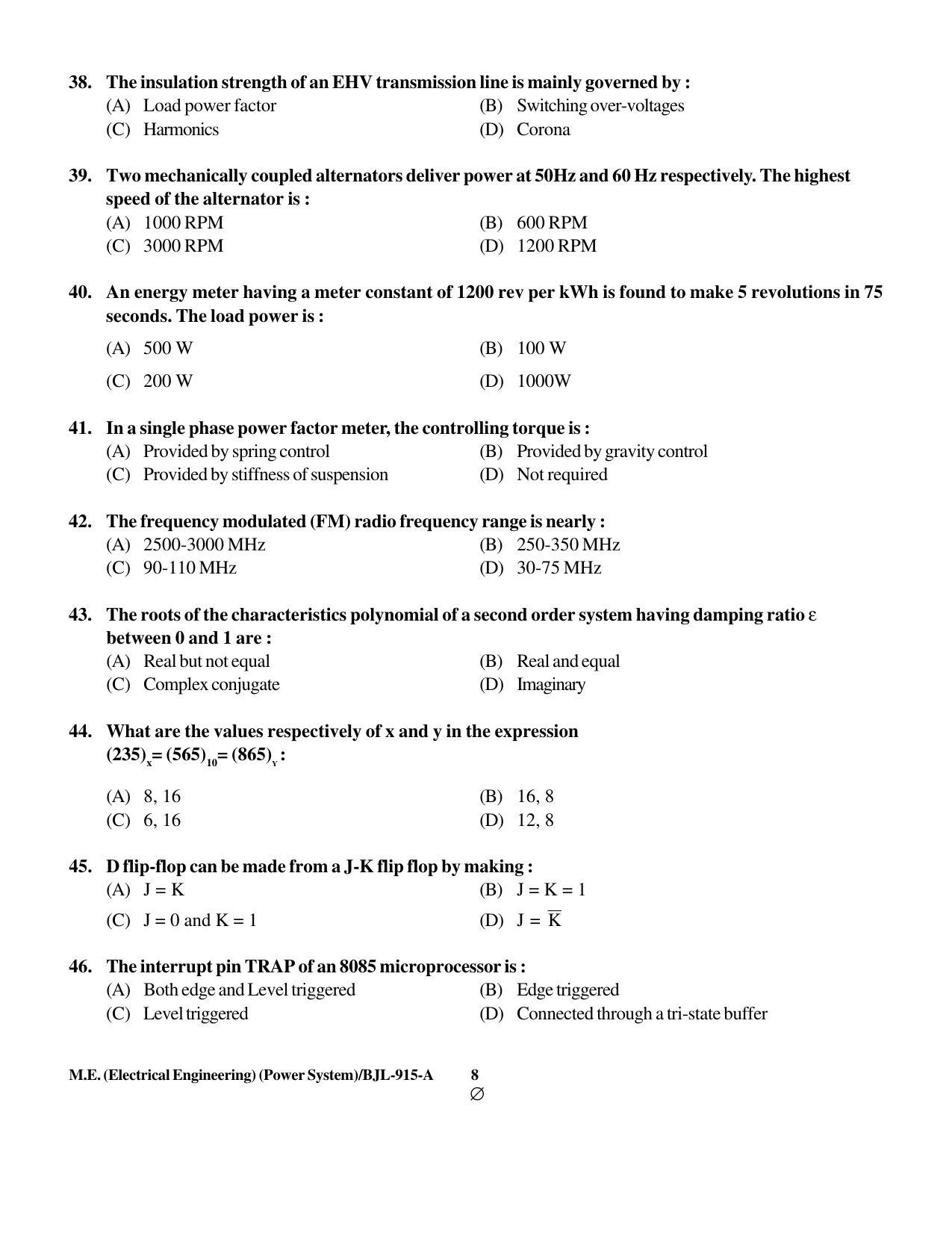 PU CET PG 2016 Question Paper Part II (SET A) - Page 196