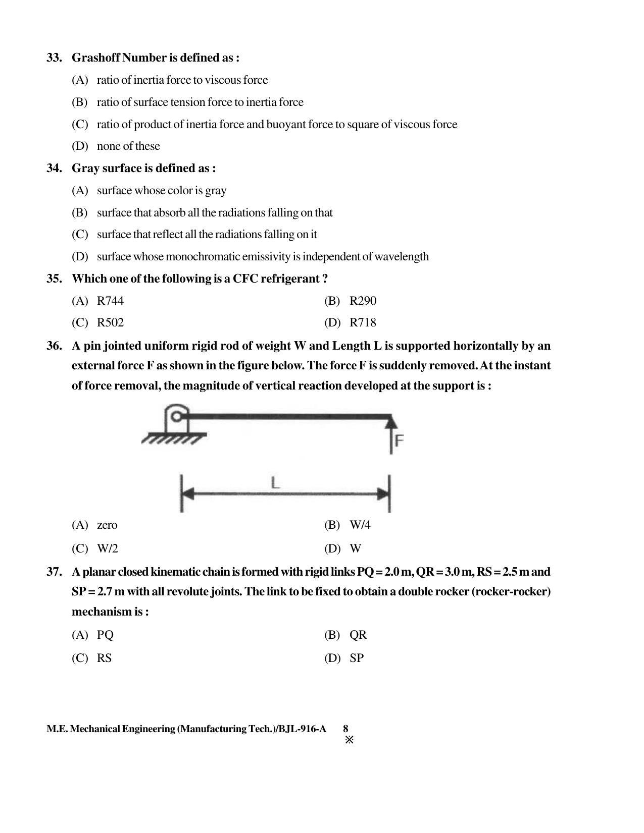 PU CET PG 2016 Question Paper Part II (SET A) - Page 211