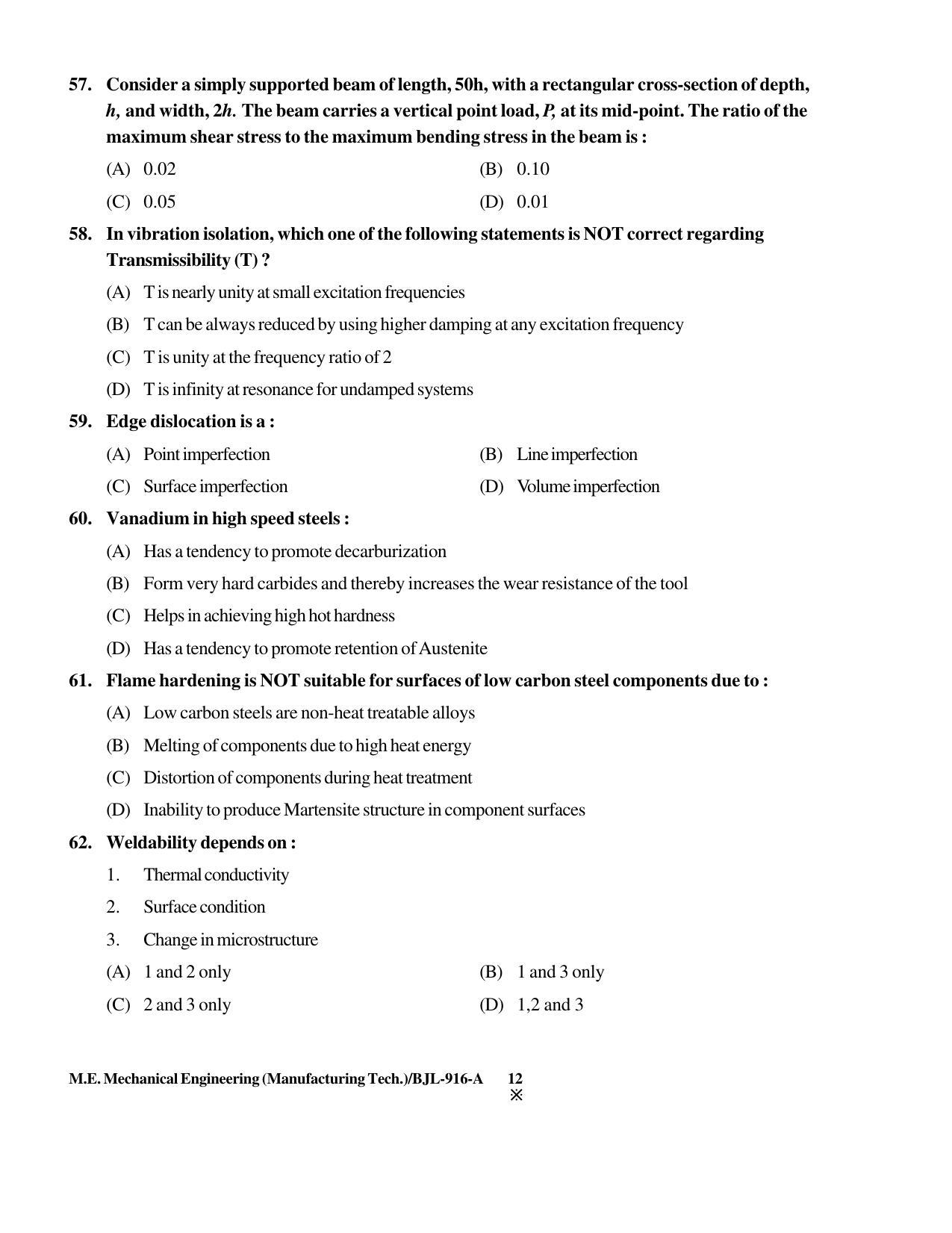 PU CET PG 2016 Question Paper Part II (SET A) - Page 215