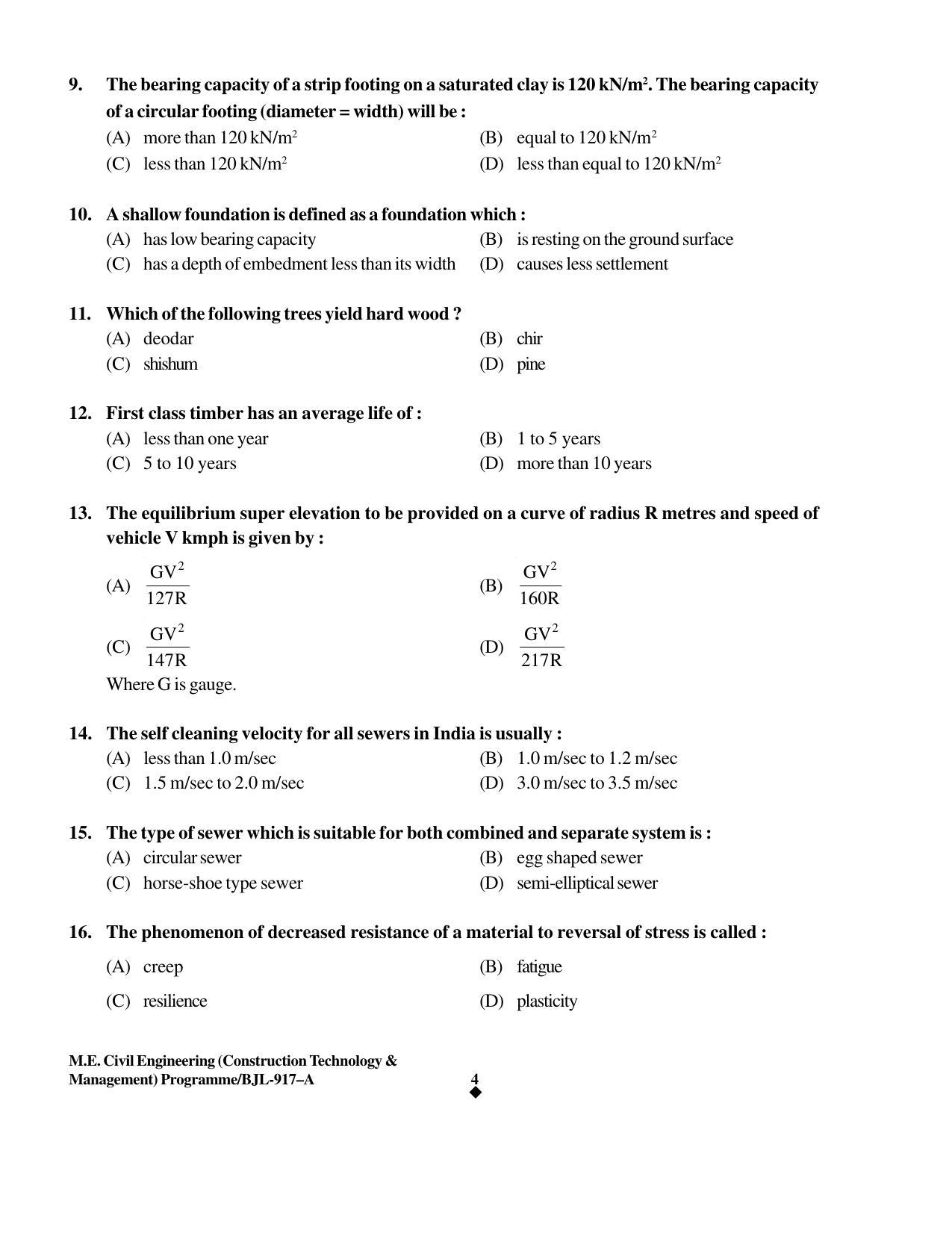 PU CET PG 2016 Question Paper Part II (SET A) - Page 223