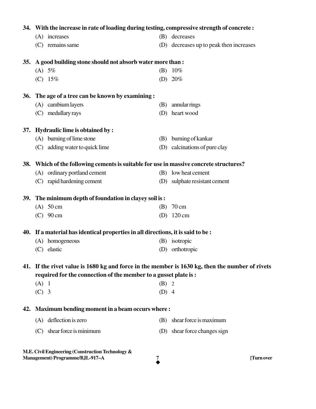 PU CET PG 2016 Question Paper Part II (SET A) - Page 226