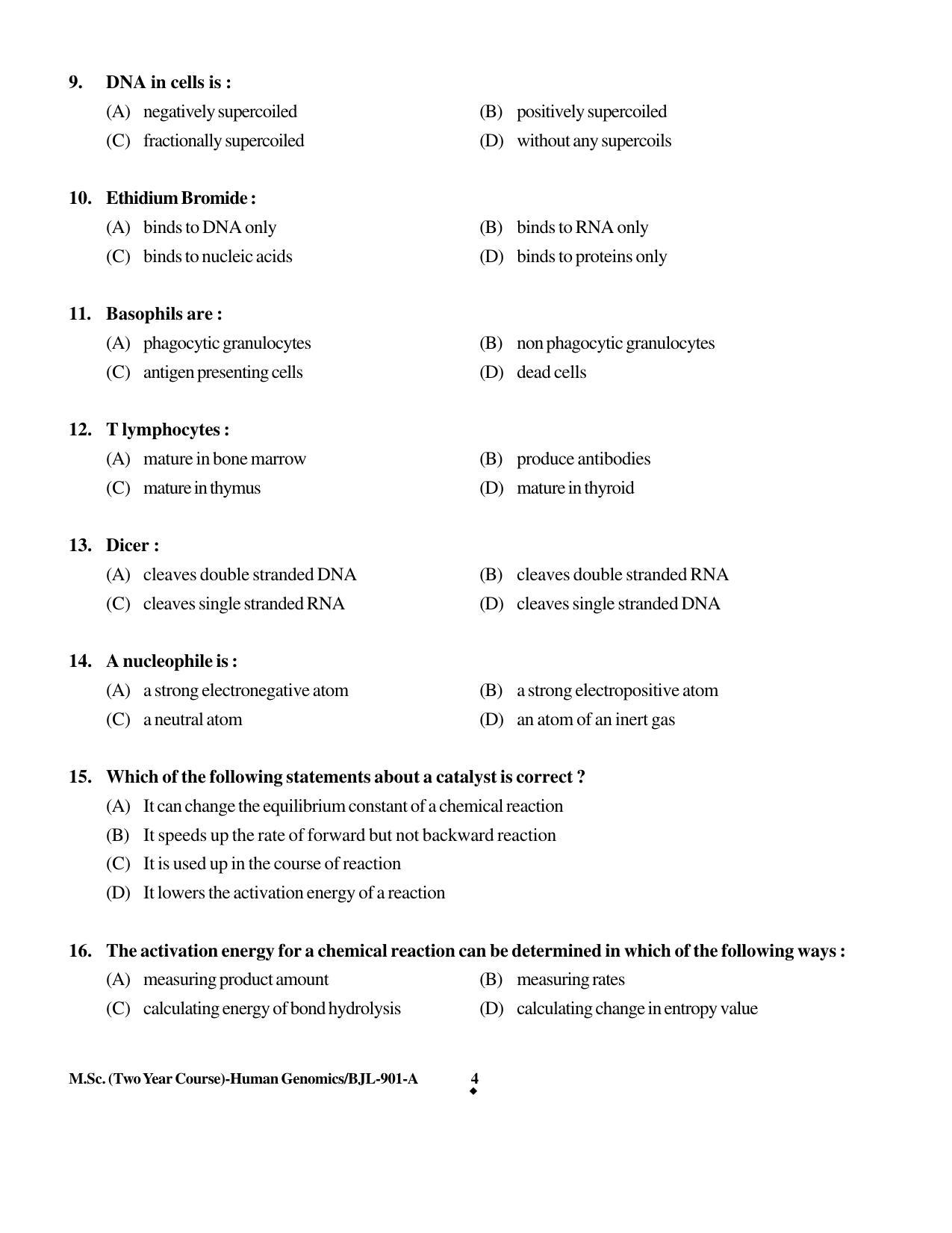 PU CET PG 2016 Question Paper Part II (SET A) - Page 260