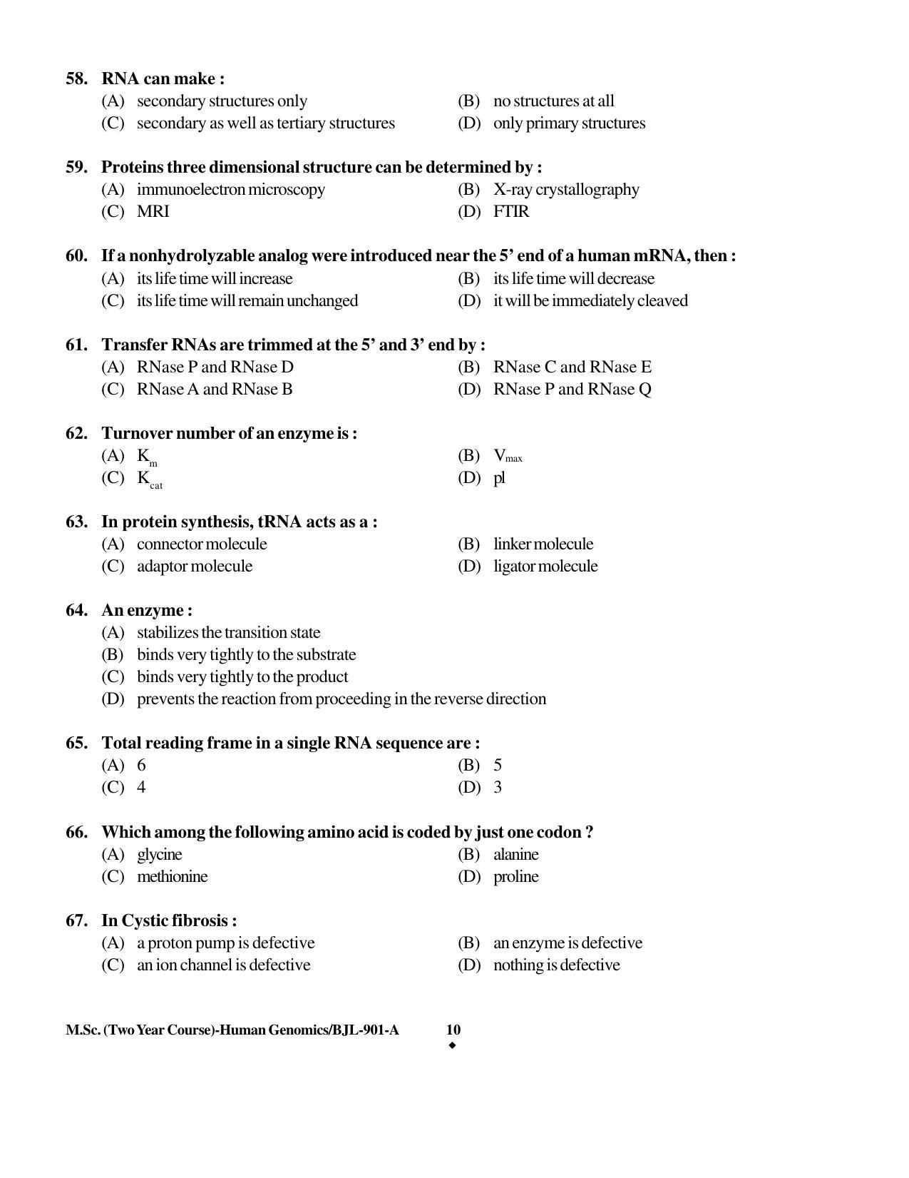 PU CET PG 2016 Question Paper Part II (SET A) - Page 266