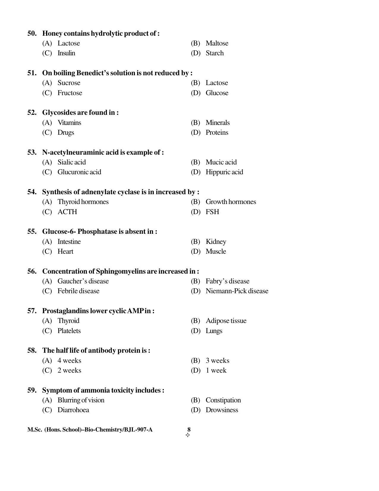 PU CET PG 2016 Question Paper Part II (SET A) - Page 275