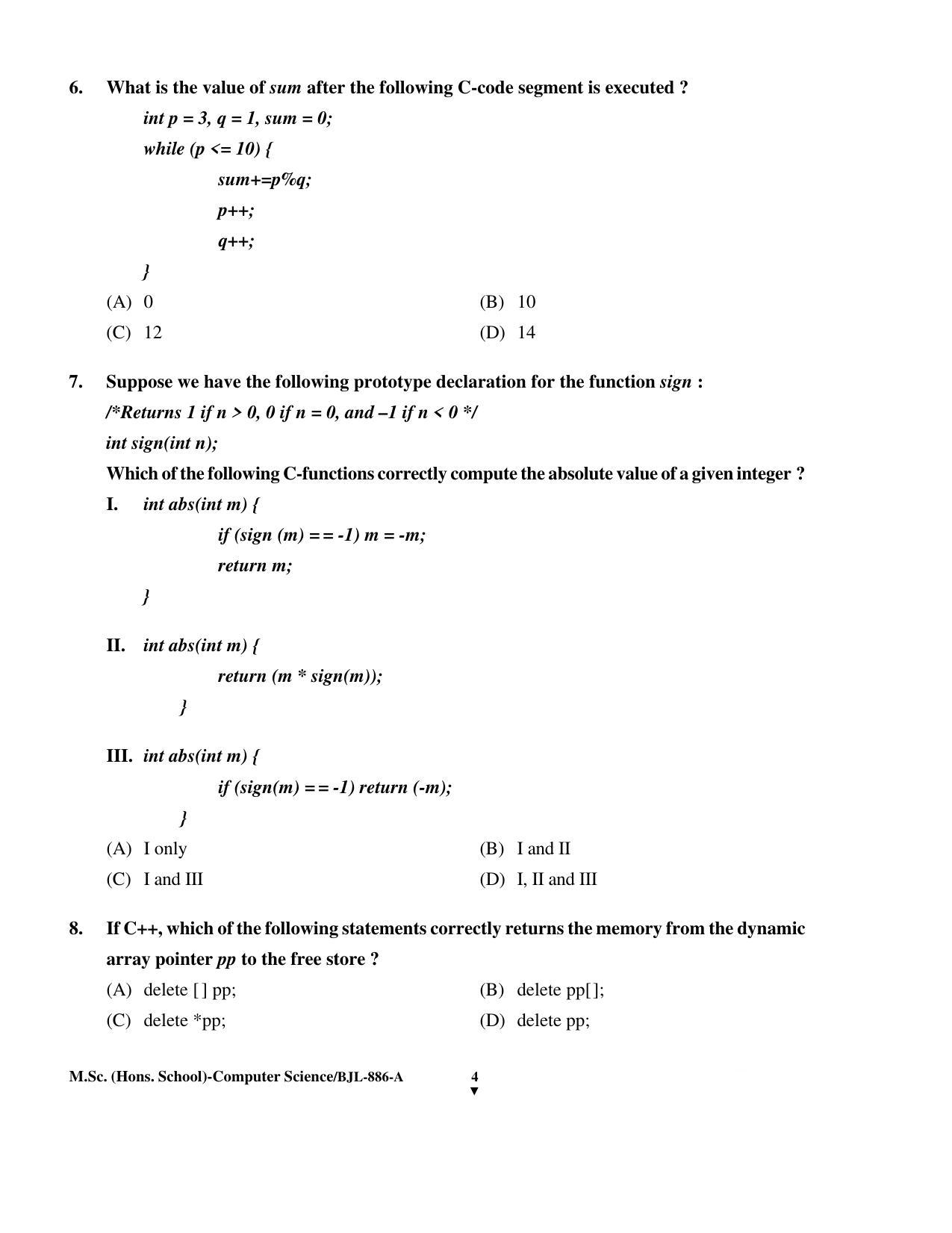 PU CET PG 2016 Question Paper Part II (SET A) - Page 283