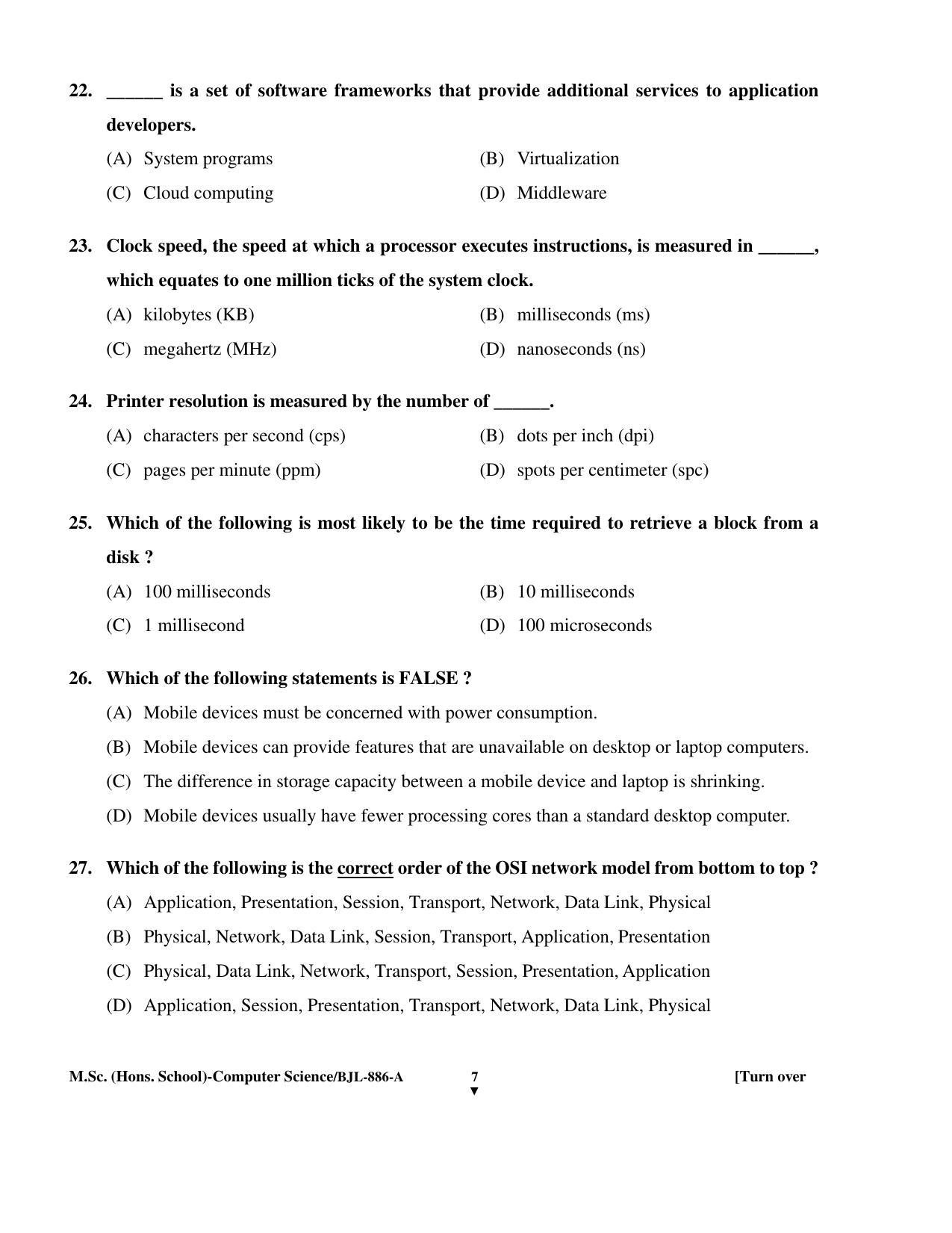 PU CET PG 2016 Question Paper Part II (SET A) - Page 286