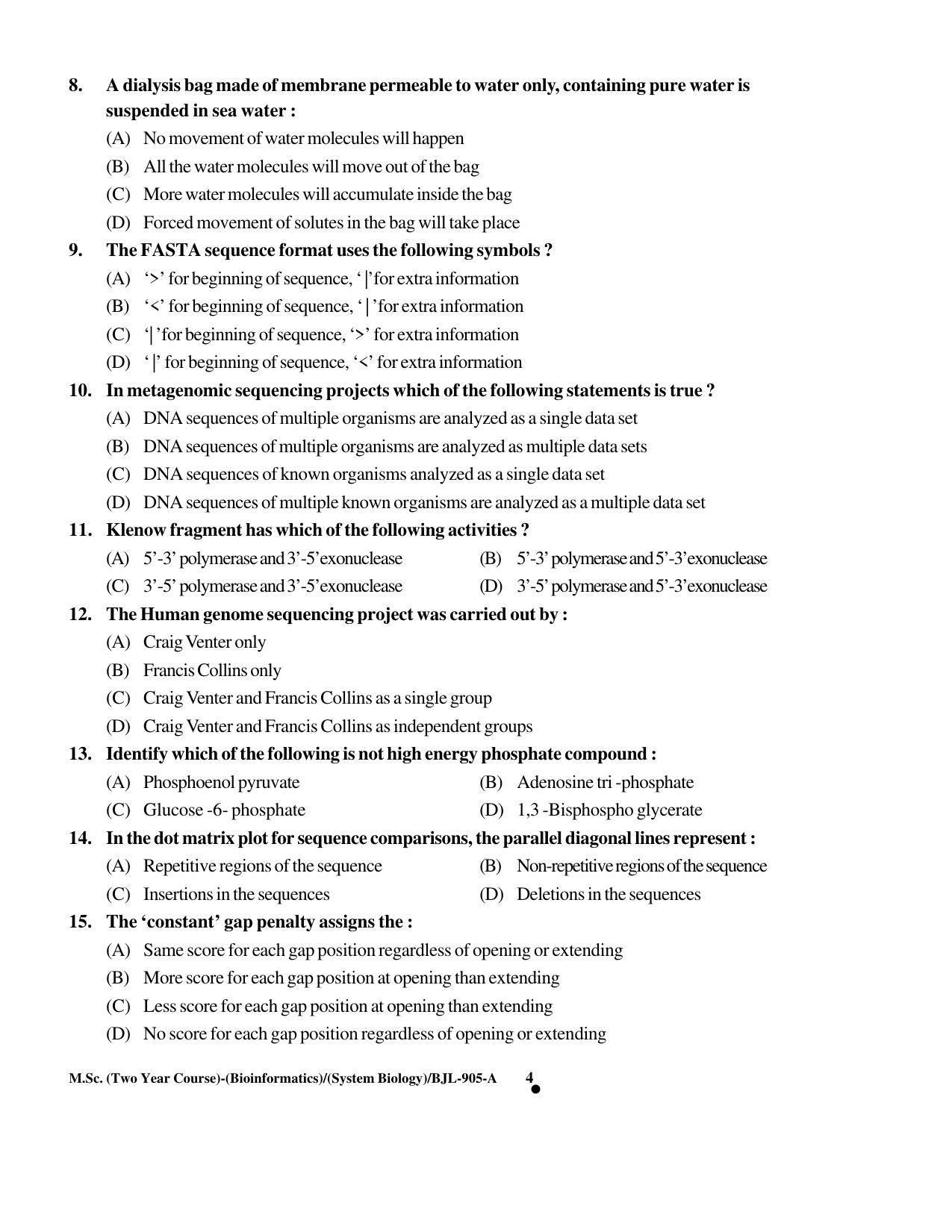 PU CET PG 2016 Question Paper Part II (SET A) - Page 299