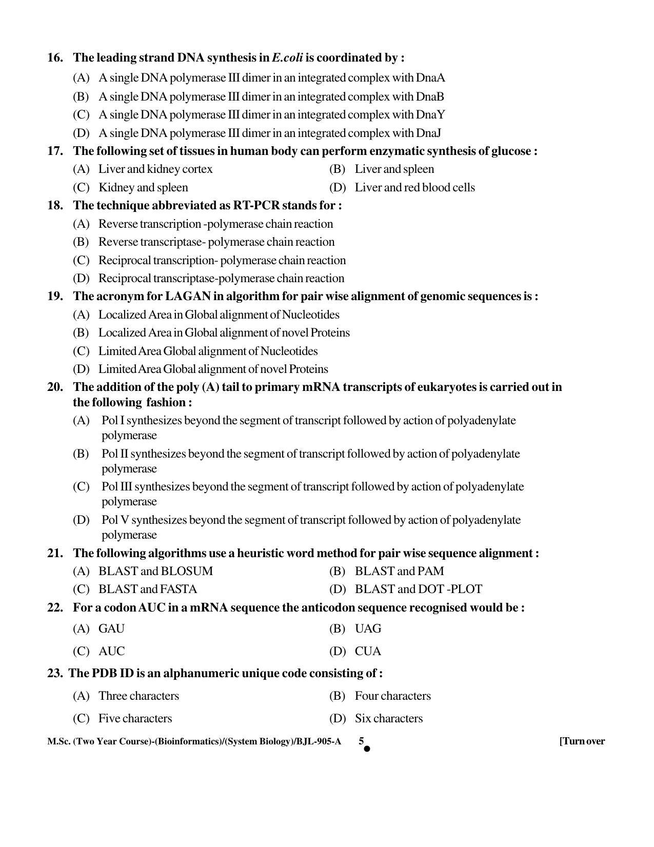 PU CET PG 2016 Question Paper Part II (SET A) - Page 300