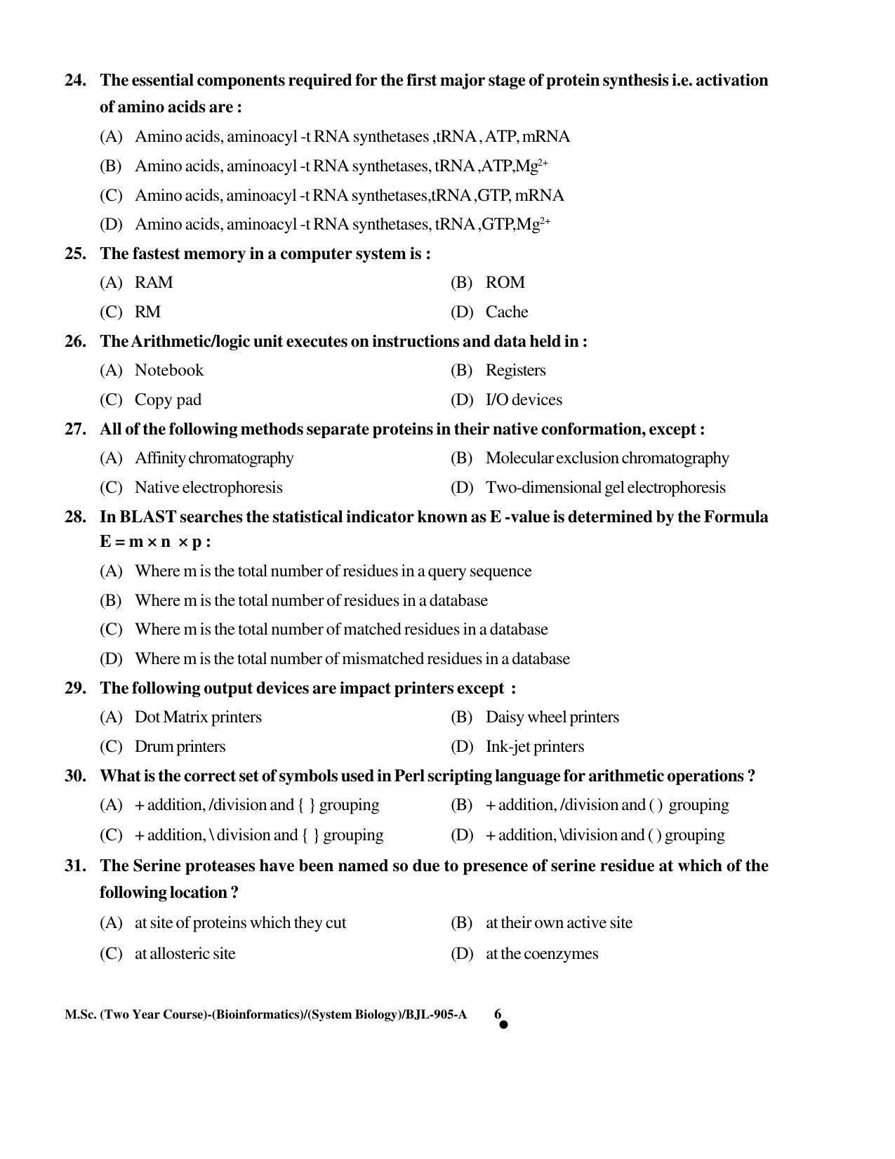 PU CET PG 2016 Question Paper Part II (SET A) - Page 301