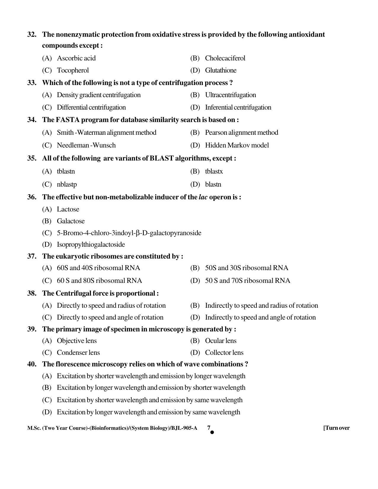 PU CET PG 2016 Question Paper Part II (SET A) - Page 302